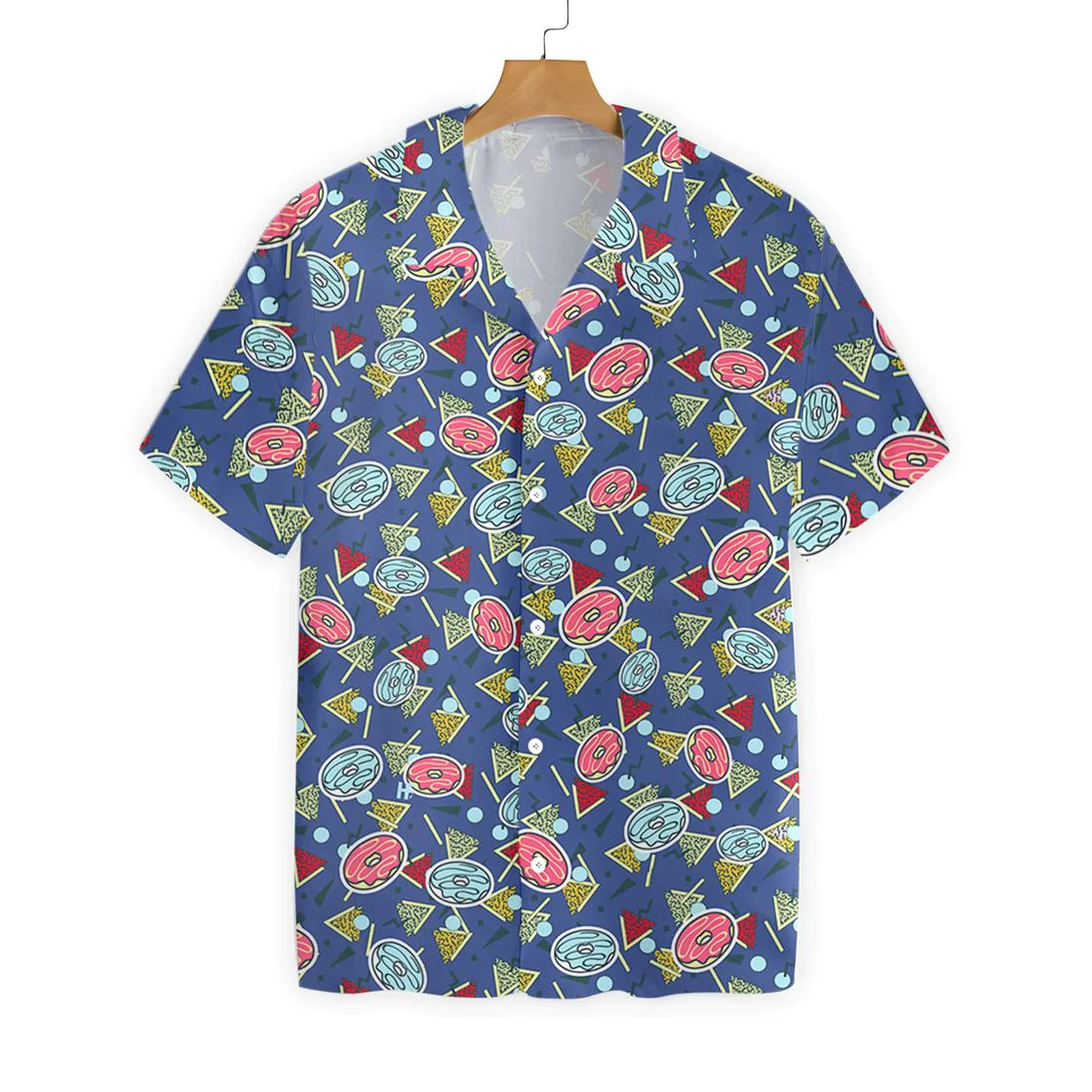 Abstract Geometric Donut Seamless Pattern Hawaiian Shirt, Abstract Aloha Shirt For Men Women, Perfect Gift For Friends, Husband, Boyfriend, Family