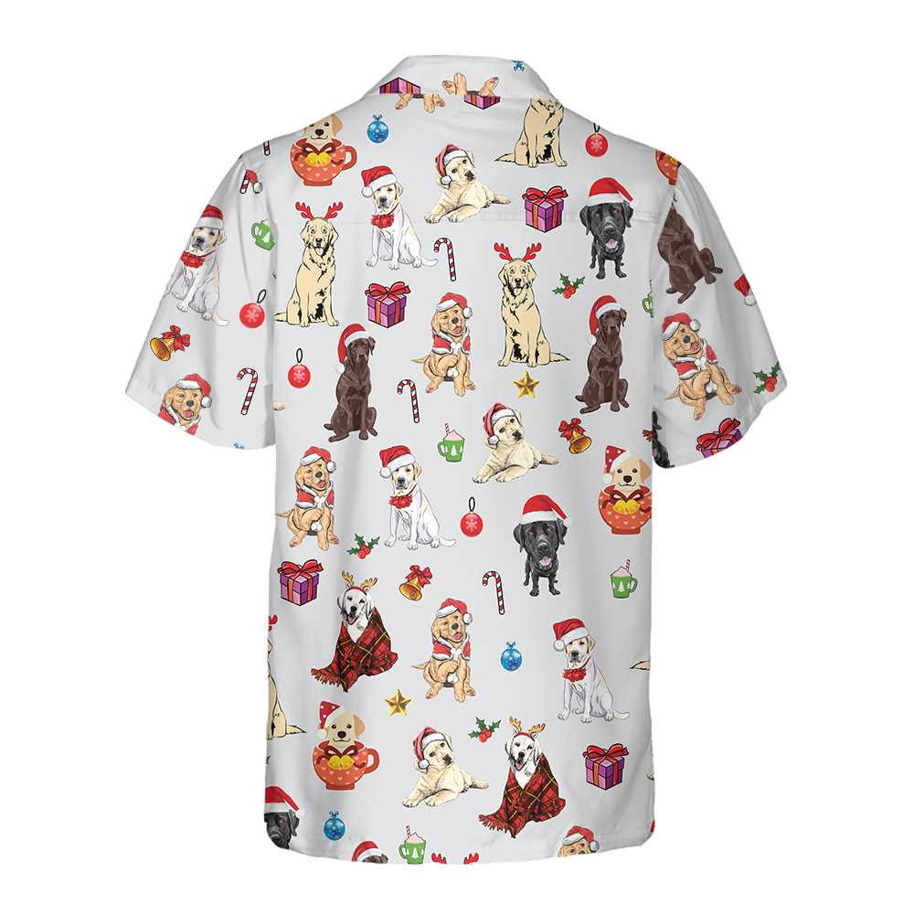 Adorable Labrador Retriever For Christmas Hawaiian Shirt, Funny Labrador Pattern Aloha Shirt, Best Christmas Gift For Labrador Retriever Lovers, Dog Lovers