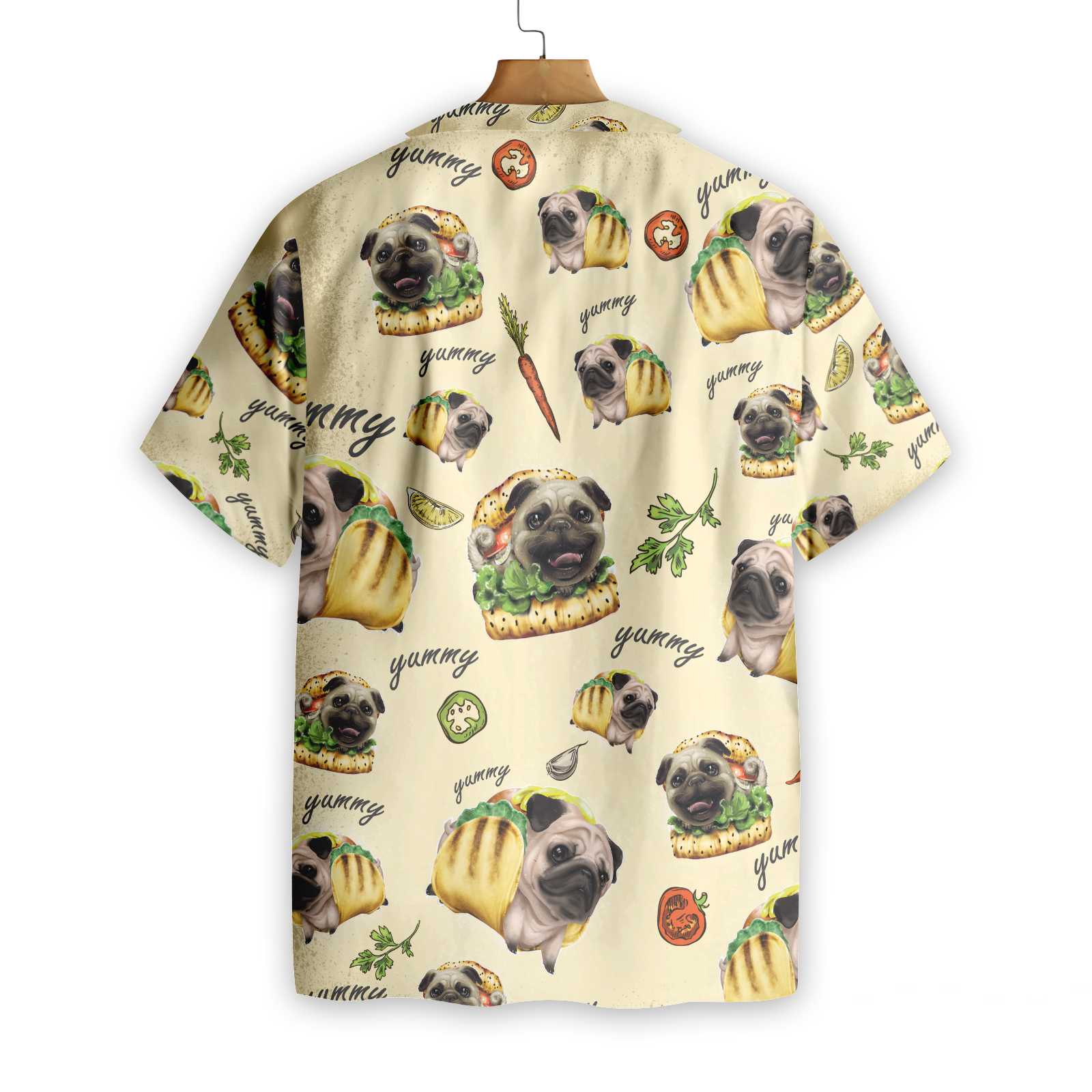 Adorable Taco Pugs Hawaiian Shirt, Funny Taco Pug Pattern Aloha Shirt, Best Christmas Gift For Pug Lovers, Dog Lovers