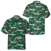 Airbus Pattern Hawaiian Shirt, Tropical Aircraft & Airplane Aloha Shirt, Aviation Shirt For Men, Perfect Gift For Friends, Husband, Boyfriend, Family