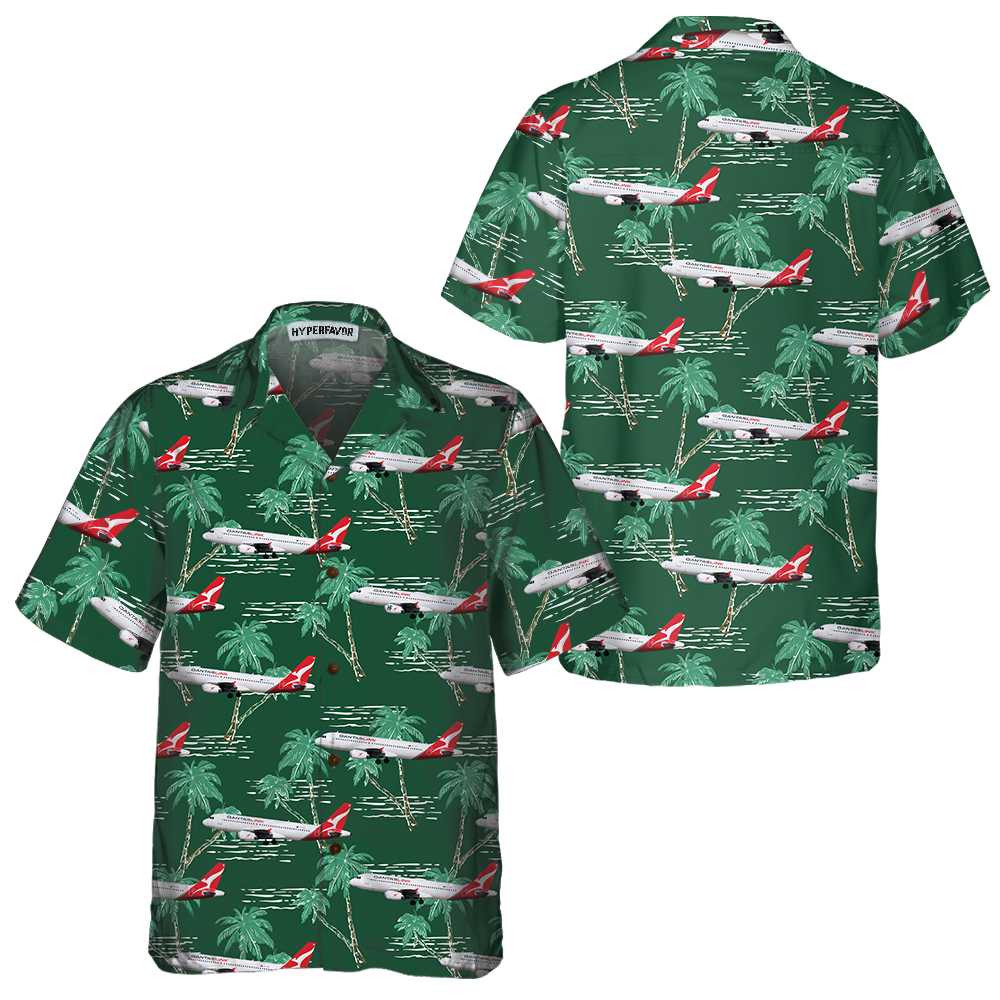 Airbus Pattern Hawaiian Shirt, Tropical Aircraft & Airplane Aloha Shirt, Aviation Shirt For Men, Perfect Gift For Friends, Husband, Boyfriend, Family