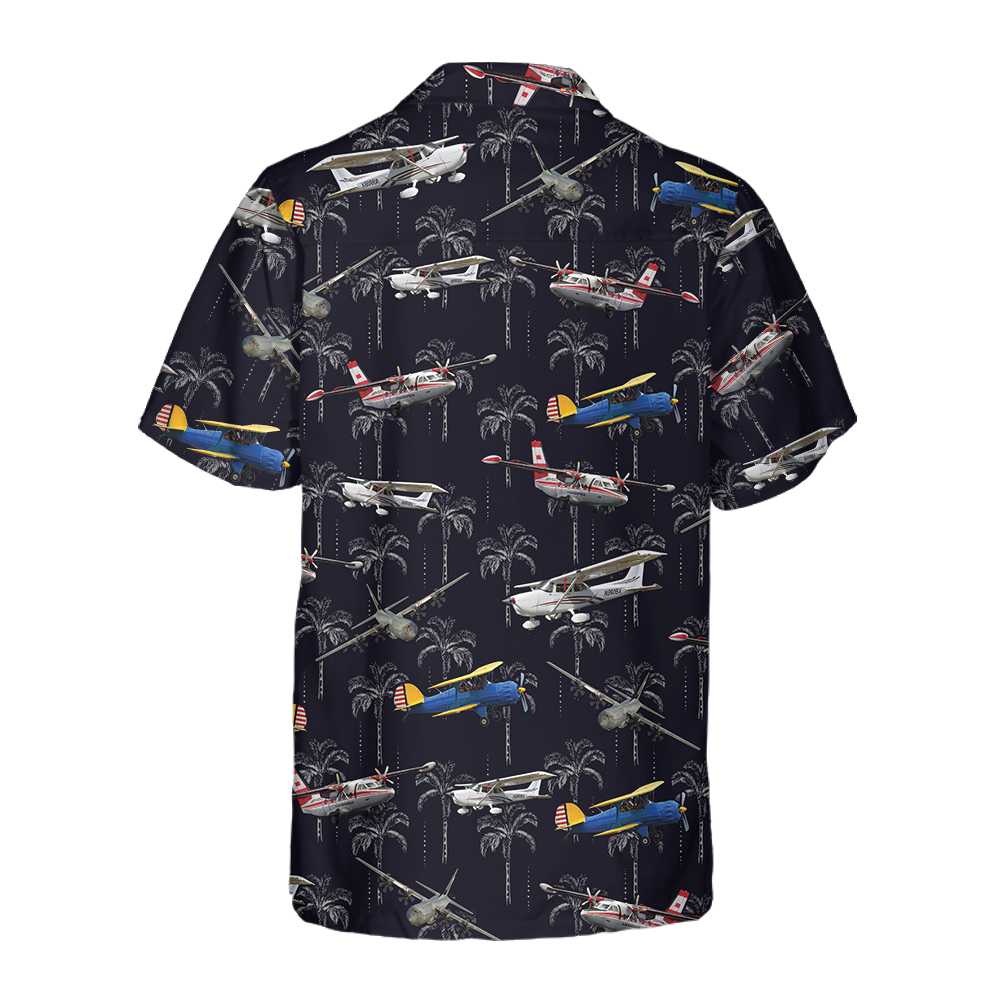 Aircraft On Coconut Forest Hawaiian Shirt, Tropical Aircraft Aviation Aloha Shirt For Men, Perfect Gift For Friends, Husband, Boyfriend, Family