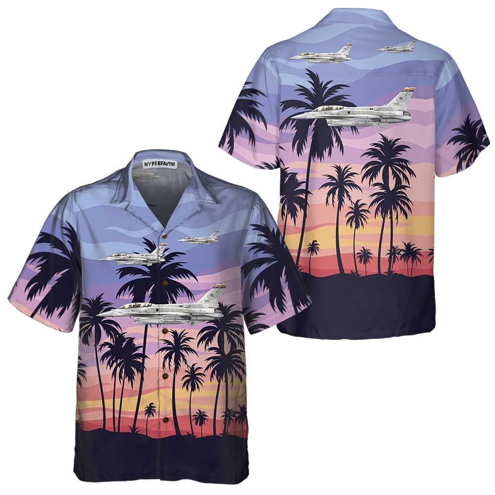 Tropical Aircraft On Sunset Hawaiian Shirt, Aircraft Aloha Shirt For Men And Women, Perfect Gift For Friends, Husband, Boyfriend, Wife, Girlfriend, Family