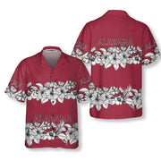 Alabama Flower Hawaiian Shirt, Floral Alabama Aloha Shirt For Men And Women, Perfect Gift For Friends, Husband, Boyfriend, Wife, Girlfriend, Family