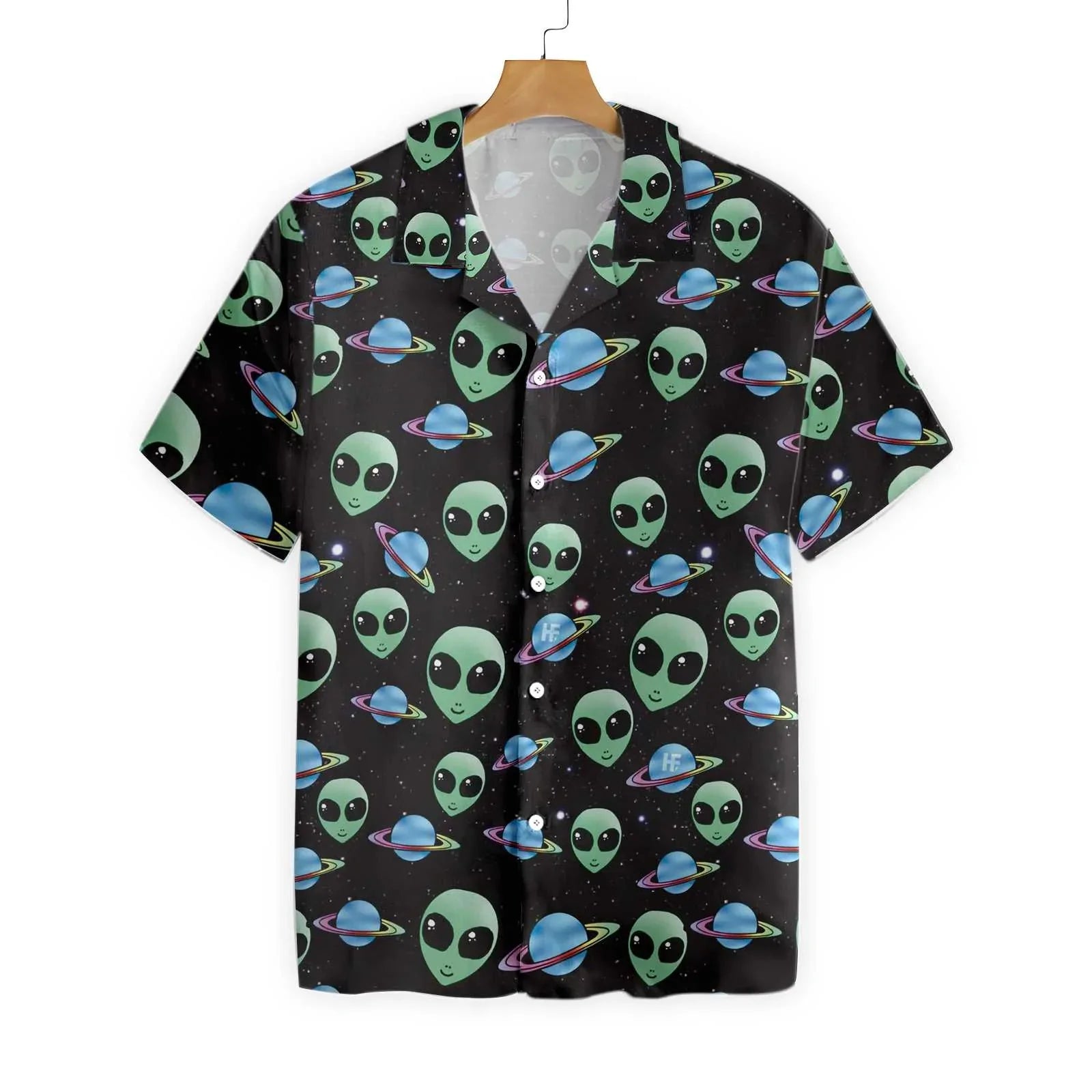 Alien Planet Hawaiian Shirt, Sky Galaxy Aloha Shirt For Men And Women, Perfect Gift For Friends, Husband, Boyfriend, Wife, Girlfriend, Family