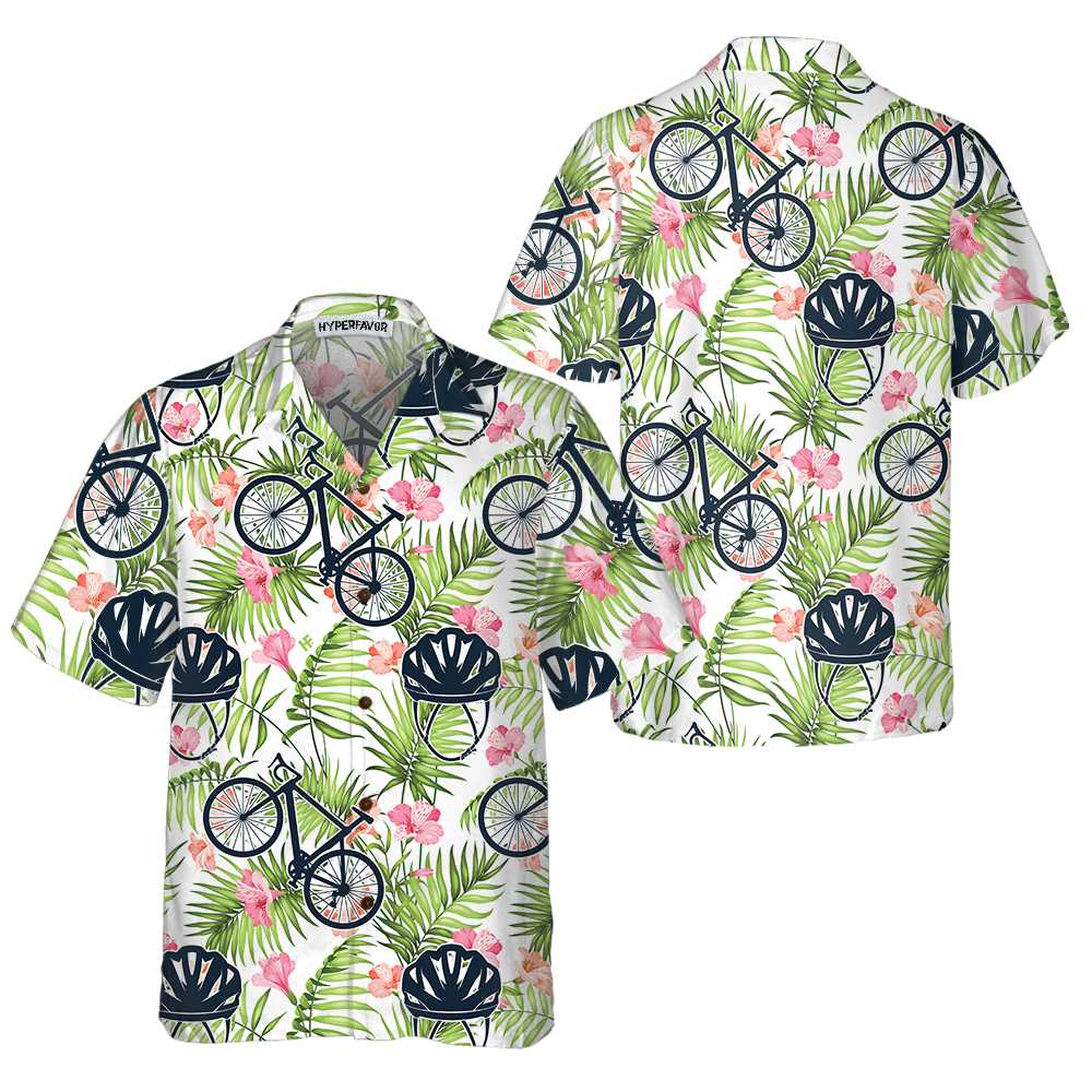 Aloha Cycling Hawaiian Shirt, Bicycle Tropical Aloha Shirt For Men And Women, Best Gift For Bikers