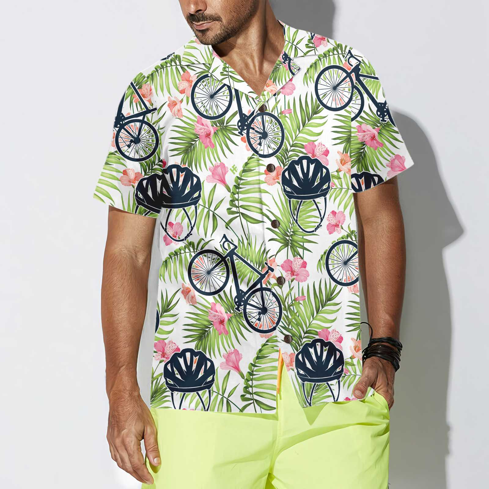 Aloha Cycling Hawaiian Shirt, Bicycle Tropical Aloha Shirt For Men And Women, Best Gift For Bikers