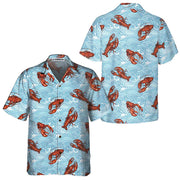 Lobster Hawaiian Shirt, Unique Lobster Print Aloha Shirt For Men And Women, Best Gift For Lobster Lovers