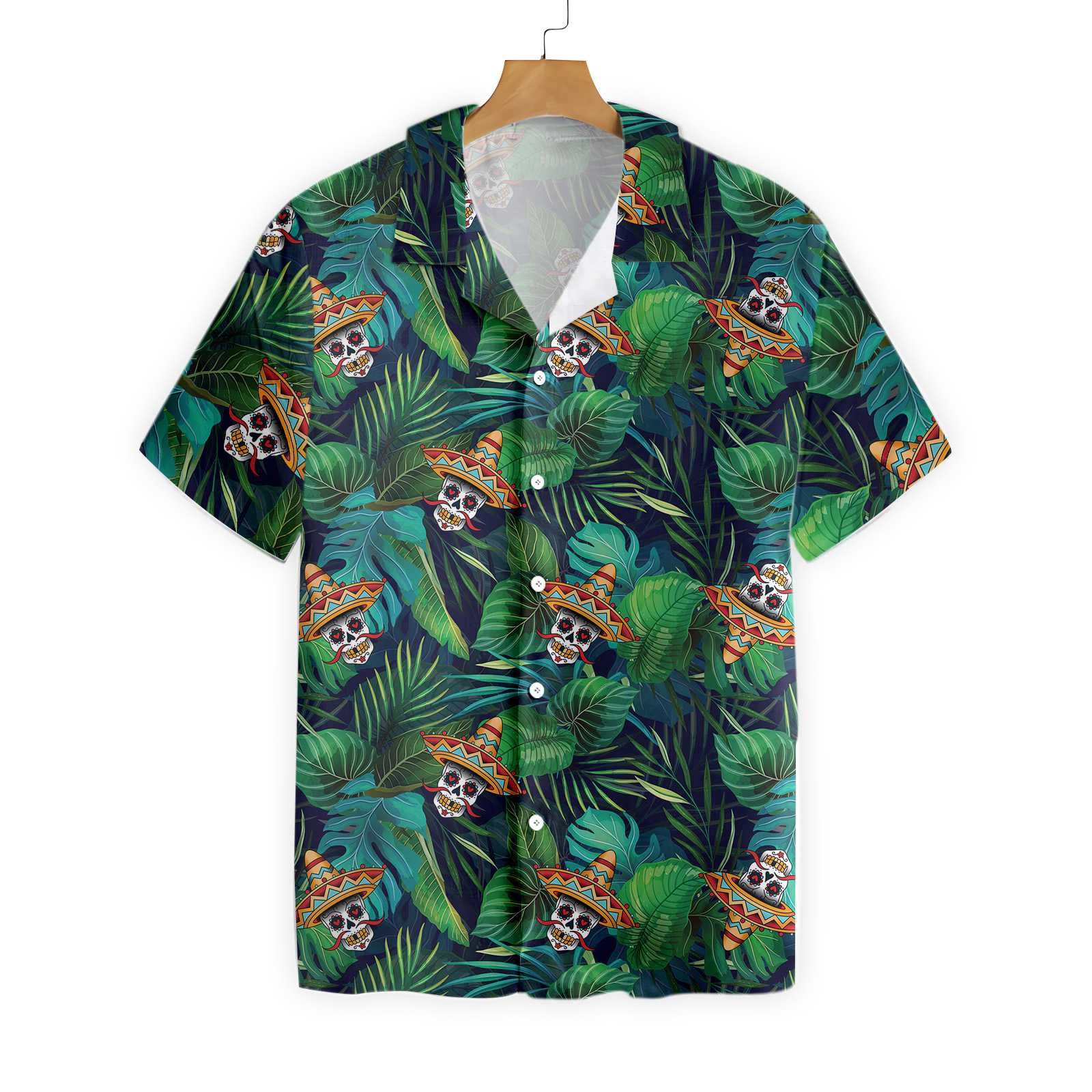 Mexican Skull Hawaiian Shirt, Tropical Aloha Shirt For Men And Women, Best Gift For Men Women, Perfect Gift For Friends, Husband, Boyfriend, Family