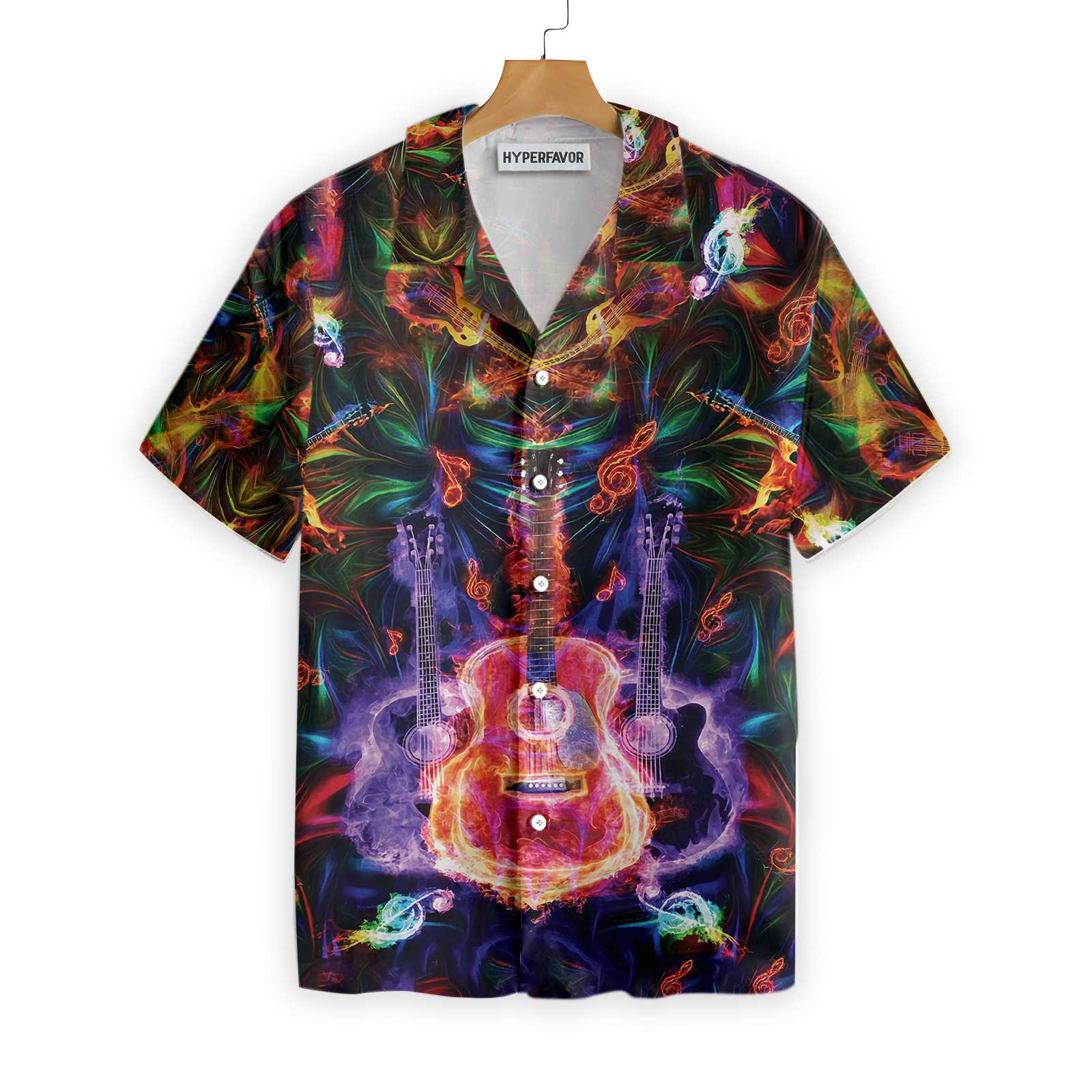 Amazing Guitar For Life Hawaiian Shirt, Color Guitar Aloha Shirt For Men & Women, Best Gift For Guitar Lovers