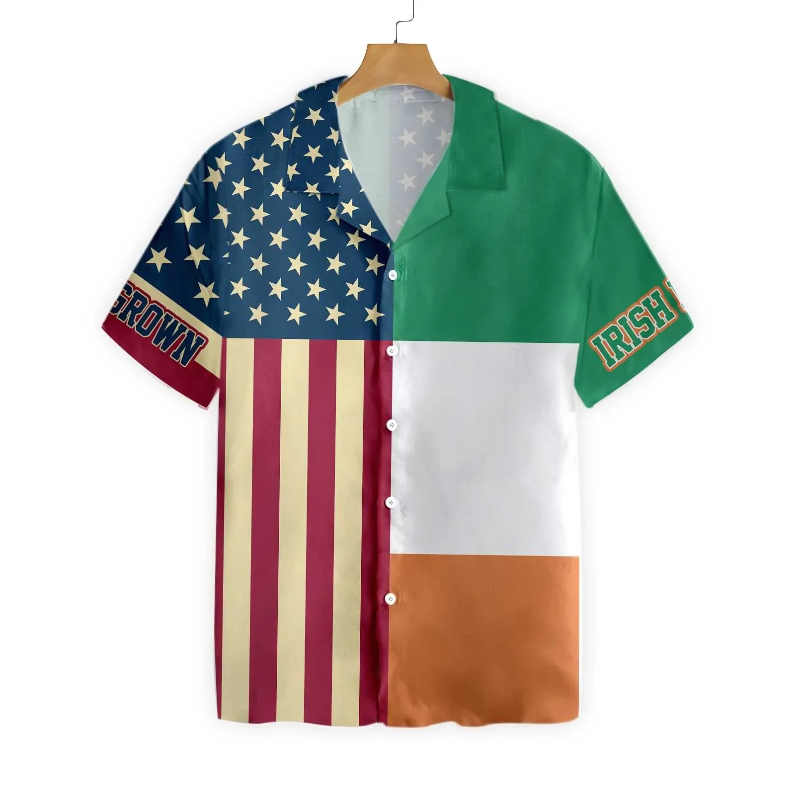 America And Ireland Hawaiian Shirt, America Flag Ireland Flag Aloha Shirt For Men & Women, Best Gift For Husband, Wife, Boyfriend, Girlfriend, Friend, Family