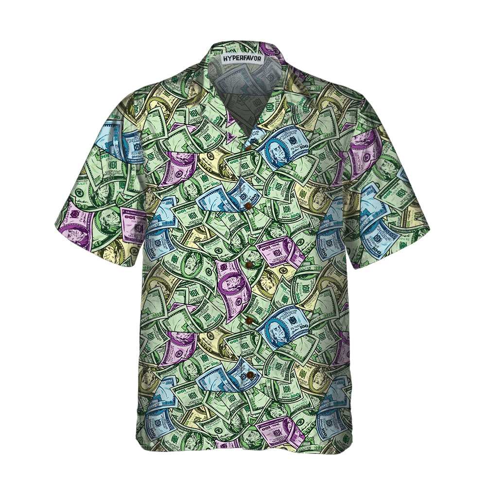 American Currency Banknotes Seamless Pattern Dollar Hawaiian Shirt, Funny Money Aloha Shirt Gift For Men