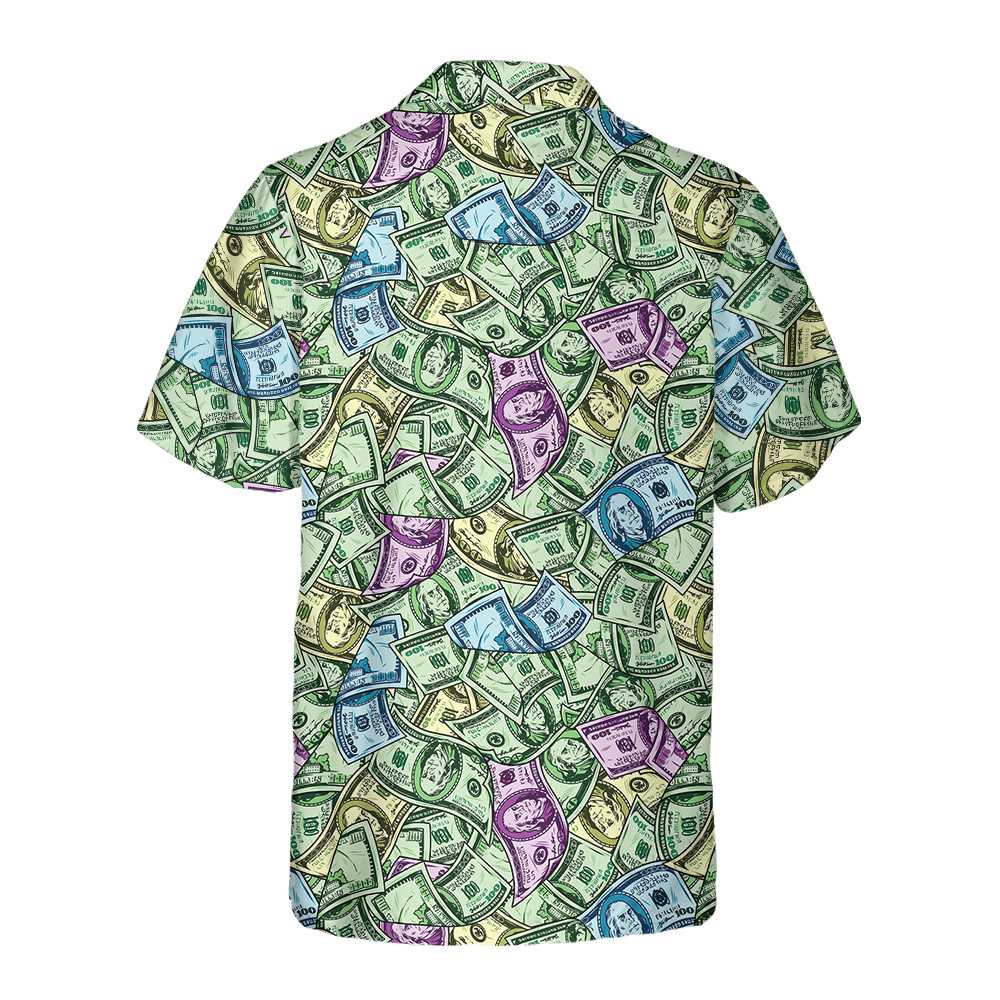 American Currency Banknotes Seamless Pattern Dollar Hawaiian Shirt, Funny Money Aloha Shirt Gift For Men