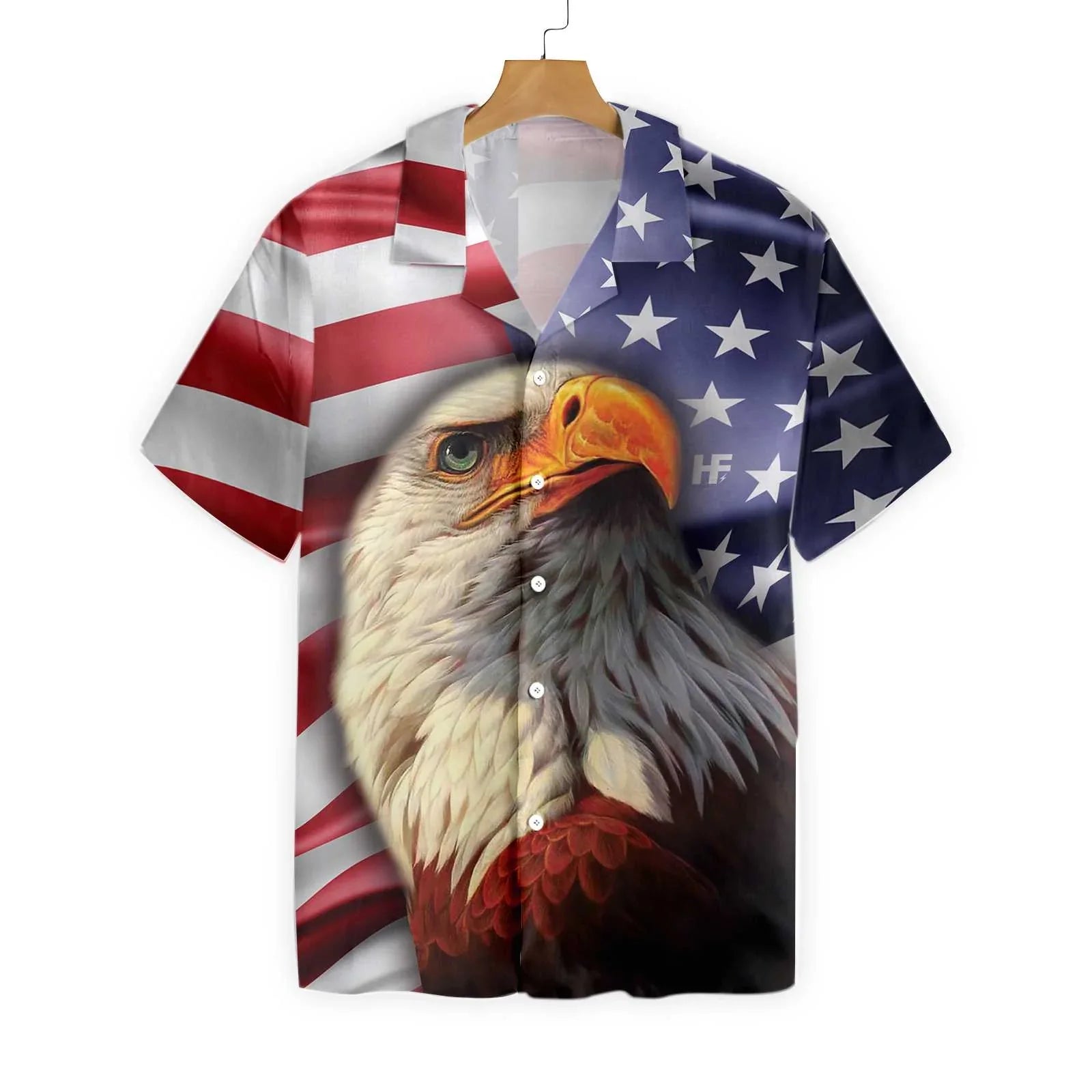 Eagle American Flag Hawaiian Shirt, USA Flag Aloha Shirt For Men & Women, Best Gift For Patriot, Husband, Wife, Boyfriend, Girlfriend