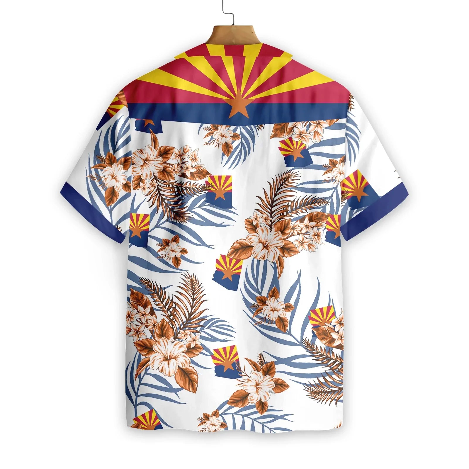 Arizona Map Arizona Proud Hawaiian Shirt, Tropical Flower Aloha Shirt For Men & Women, Best Gift For Summer, Husband, Wife, Boyfriend, Girlfriend