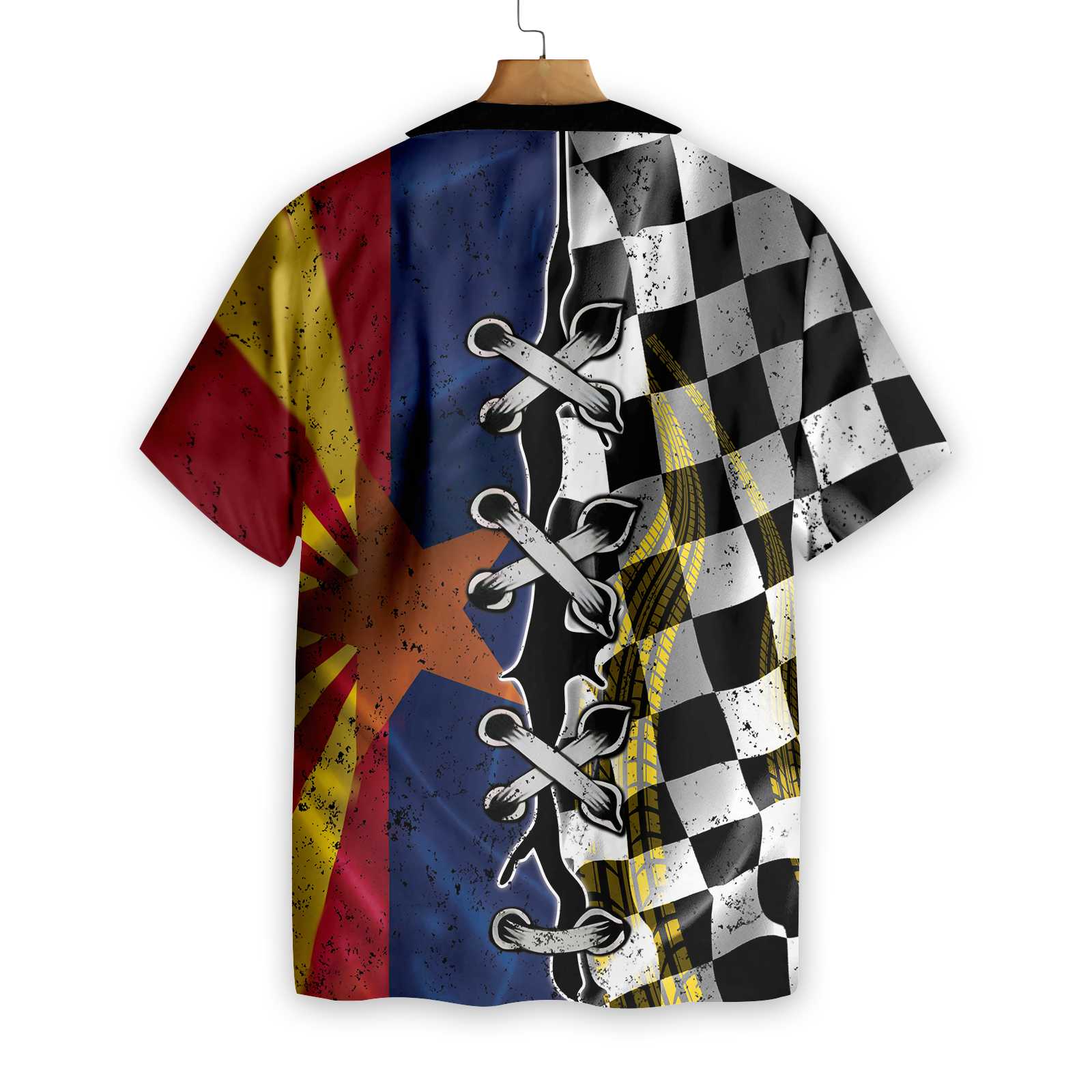 Racing Arizona Flag Hawaiian Shirt, Racing Flag Aloha Shirt For Men & Women, Best Gift For Summer, Husband, Wife, Boyfriend, Girlfriend