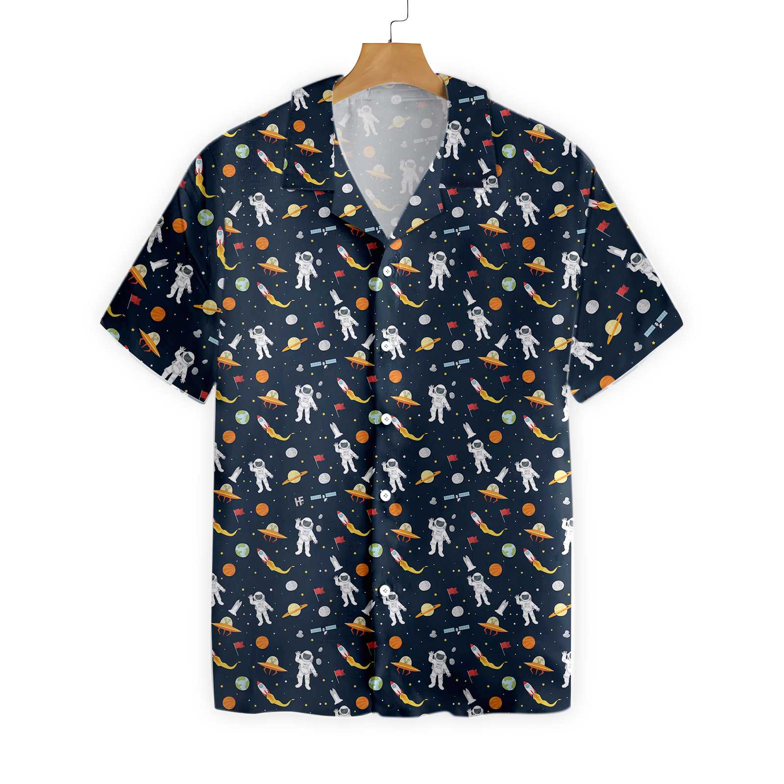 Astronaut Hello Hawaiian Shirt, Spacecraft Spaceflight Aloha Shirt For Men & Women, Best Gift For Summer, Husband, Wife, Boyfriend, Girlfriend