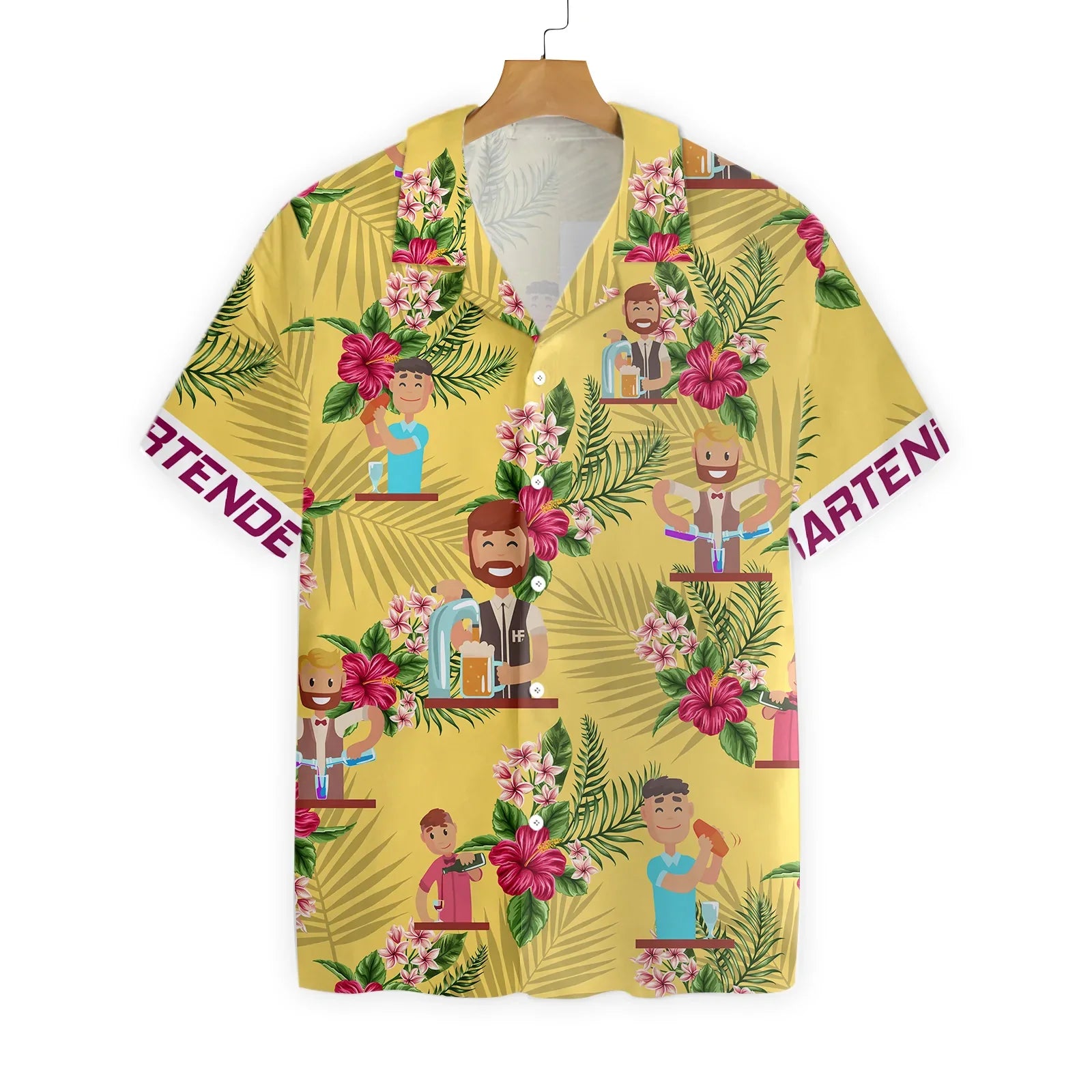 Bartender Hawaiian Shirt, Bartender Tropical Pattern Aloha Shirt Summer For Men, Best Gift For Bartender, Summer, Husband, Boyfriend
