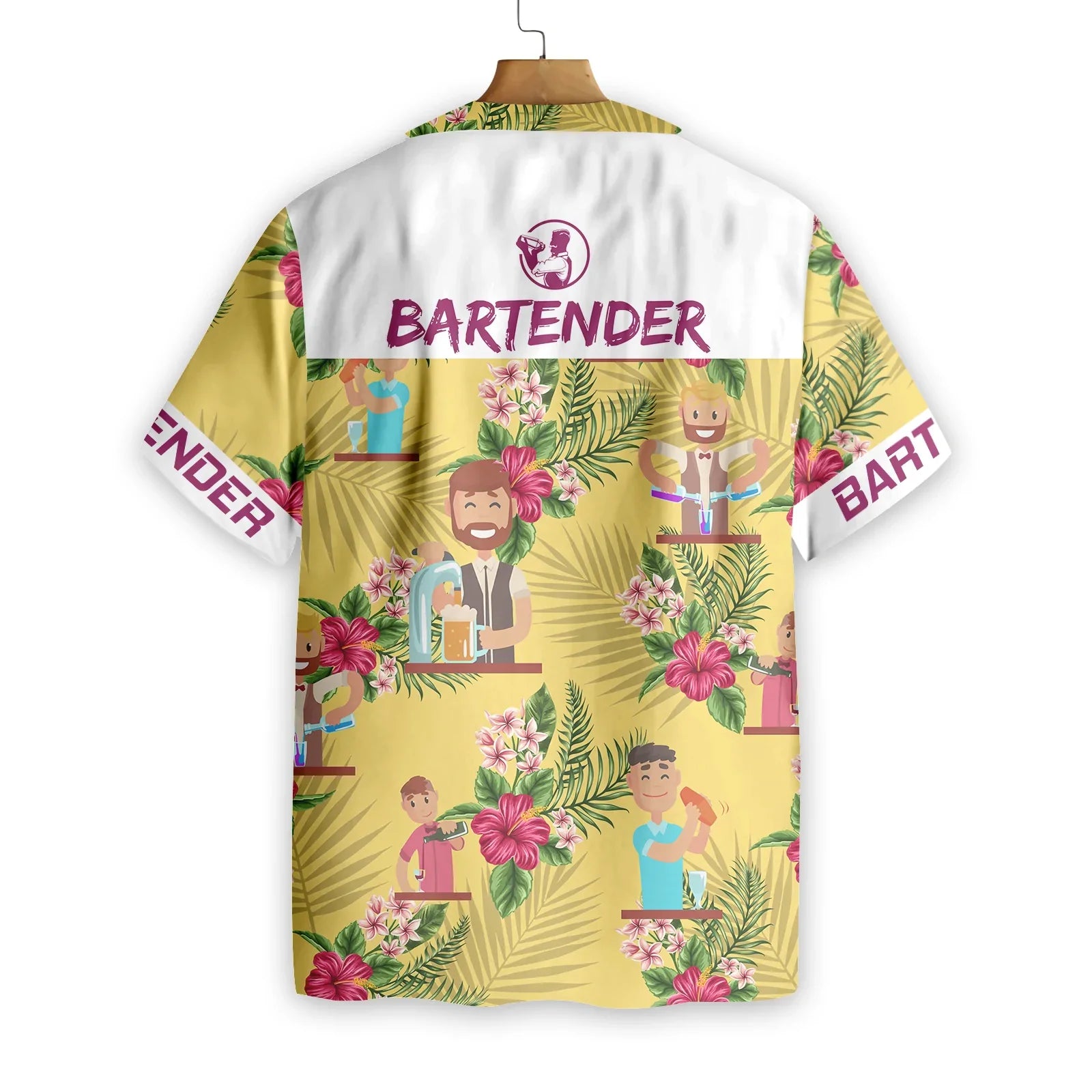 Bartender Hawaiian Shirt, Bartender Tropical Pattern Aloha Shirt Summer For Men, Best Gift For Bartender, Summer, Husband, Boyfriend
