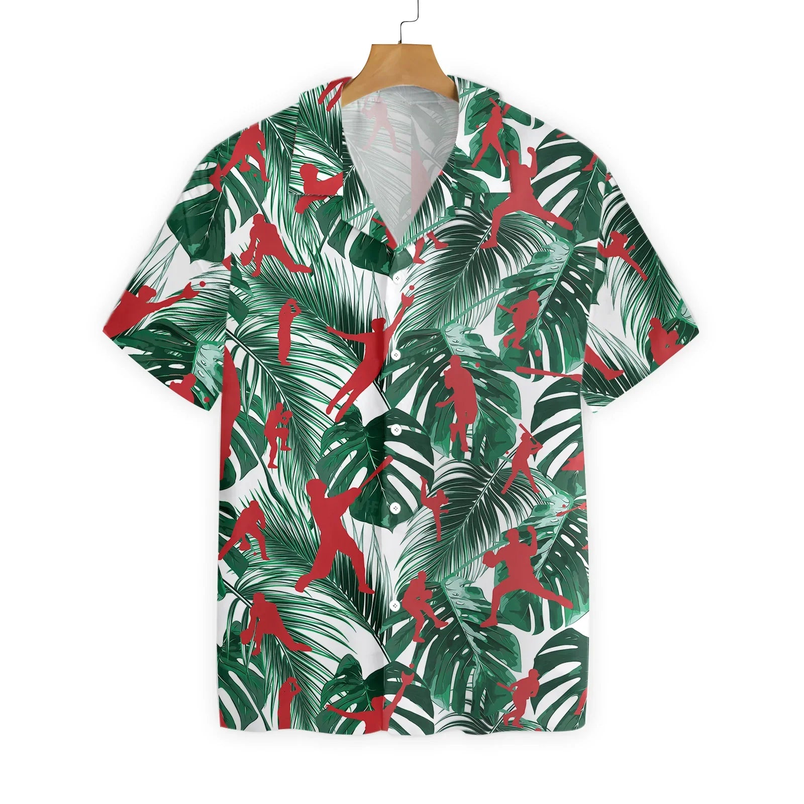 Baseball Hawaiian Shirt, Tropical Pattern Aloha Shirt Summer For Men, Best Gift For Summer, Husband, Boyfriend