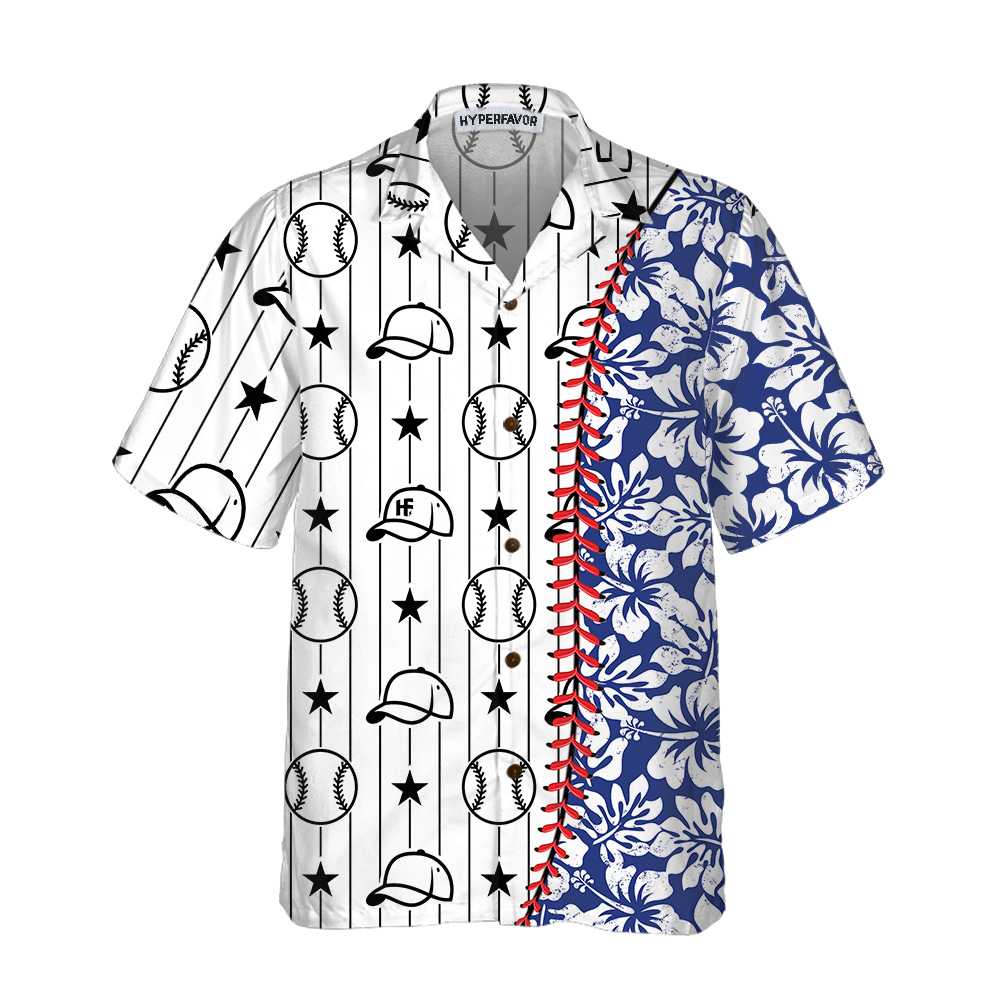 Baseball Tropical Pattern Baseball Hawaiian Shirt, Button Up Baseball Shirt For Men & Women, Cool Baseball Gift - Perfect Gift For Baseball Lovers, Friends, Husband, Boyfriend, Family