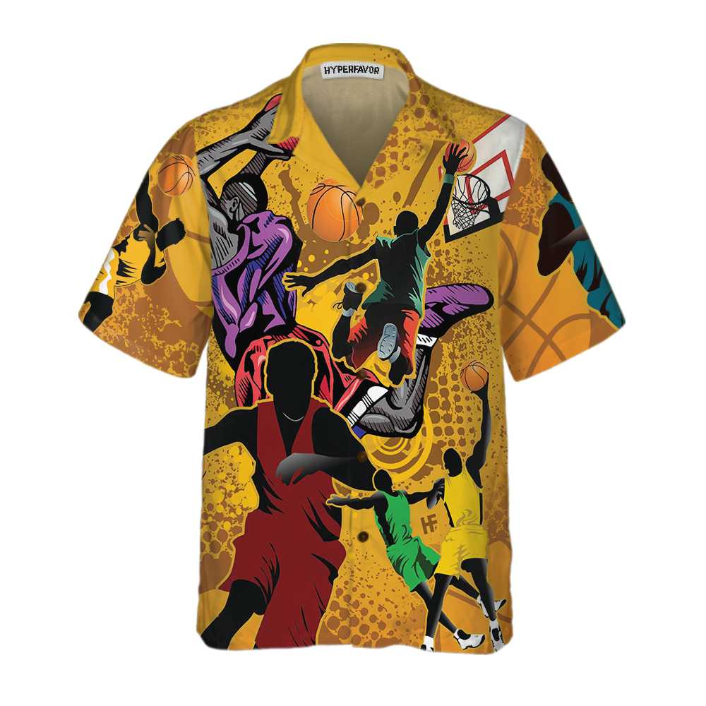 Basketball Players Hawaiian Shirt, Button Up Basketball Shirt For Men & Women, Cool Basketball Gift, Best Gift For Basketball Player, Friend, Family