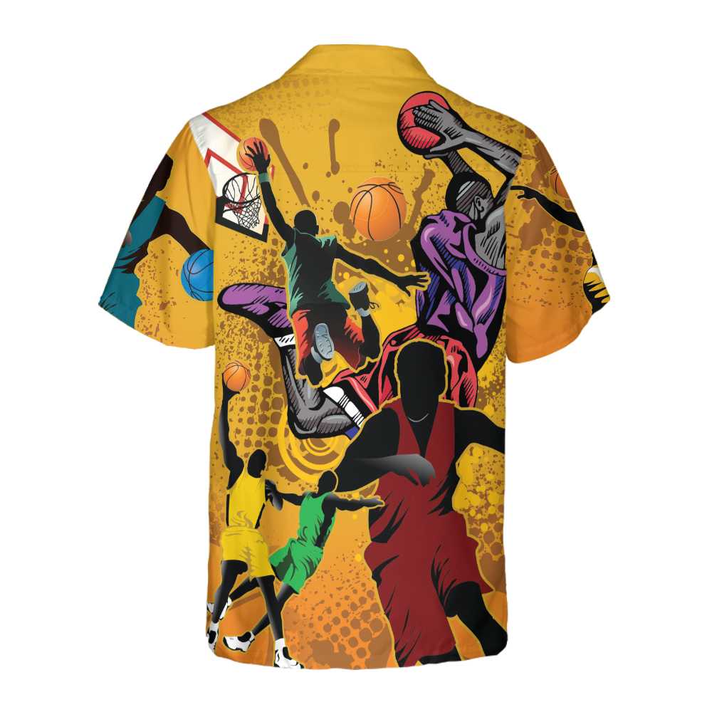Basketball Players Hawaiian Shirt, Button Up Basketball Shirt For Men & Women, Cool Basketball Gift, Best Gift For Basketball Player, Friend, Family