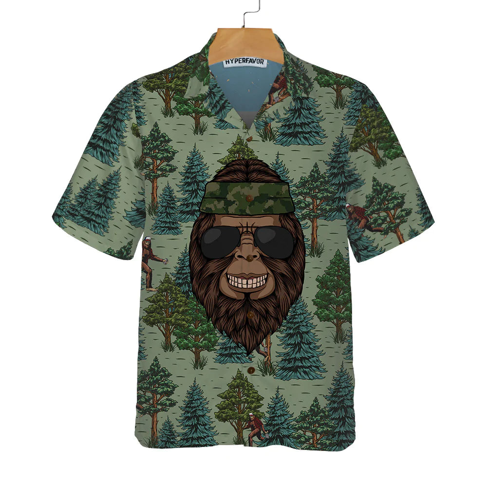 Bigfoot Saw Me Camping Summer Hawaiian Shirt, Funny Camping Shirt For Men And Women, Gift For Bigfoot Lovers, Friends, Husband, Boyfriend, Family