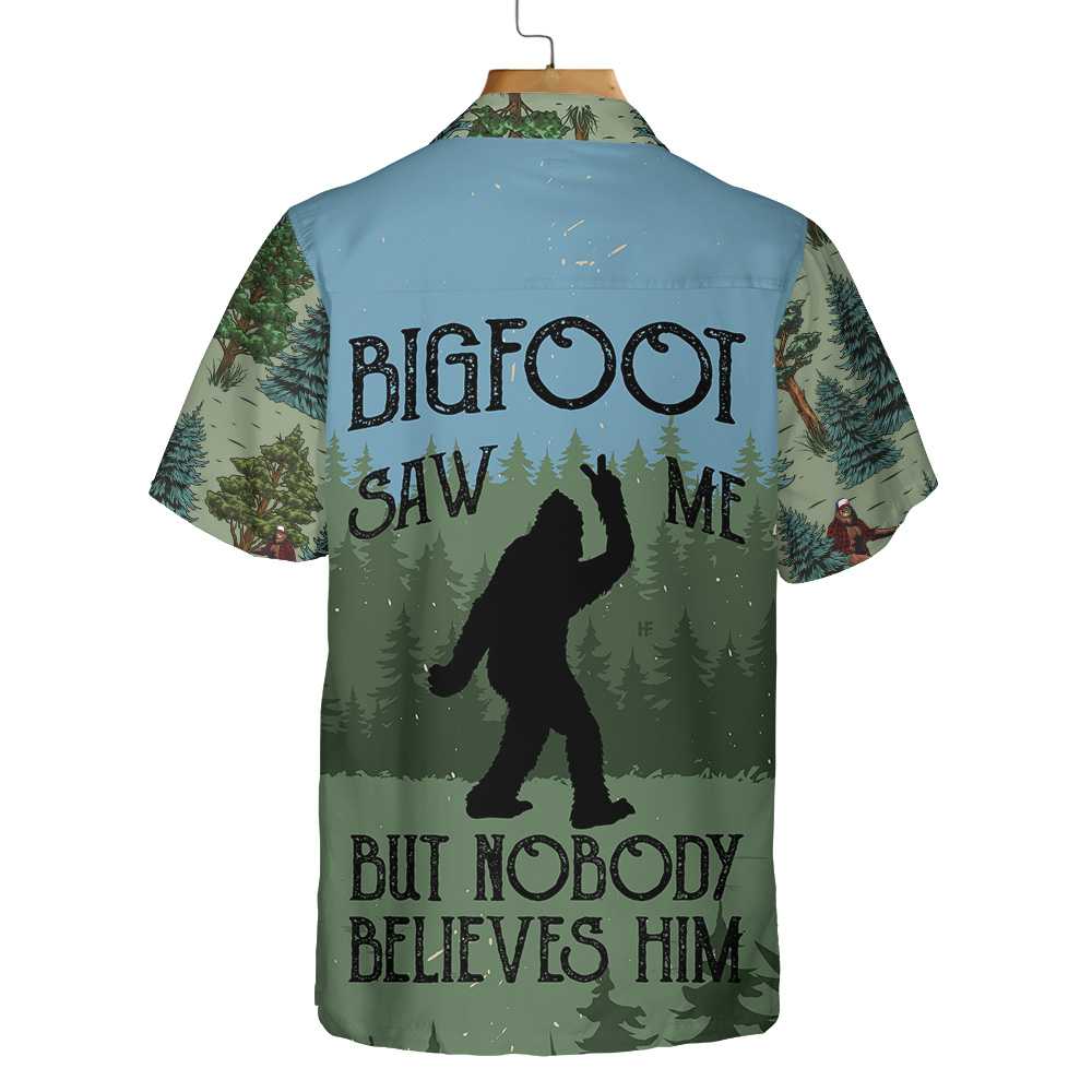 Bigfoot Saw Me Camping Summer Hawaiian Shirt, Funny Camping Shirt For Men And Women, Gift For Bigfoot Lovers, Friends, Husband, Boyfriend, Family
