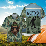 Bigfoot Saw Me Camping Summer Hawaiian Shirt, Funny Camping Shirt For Men And Women, Gift For Bigfoot Lovers, Friends, Husband, Boyfriend, Family