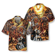 Biker Native Hawaiian Shirt, American Indian Mortocycle Shirt, Gift For Bikers, Husband, Boyfriend