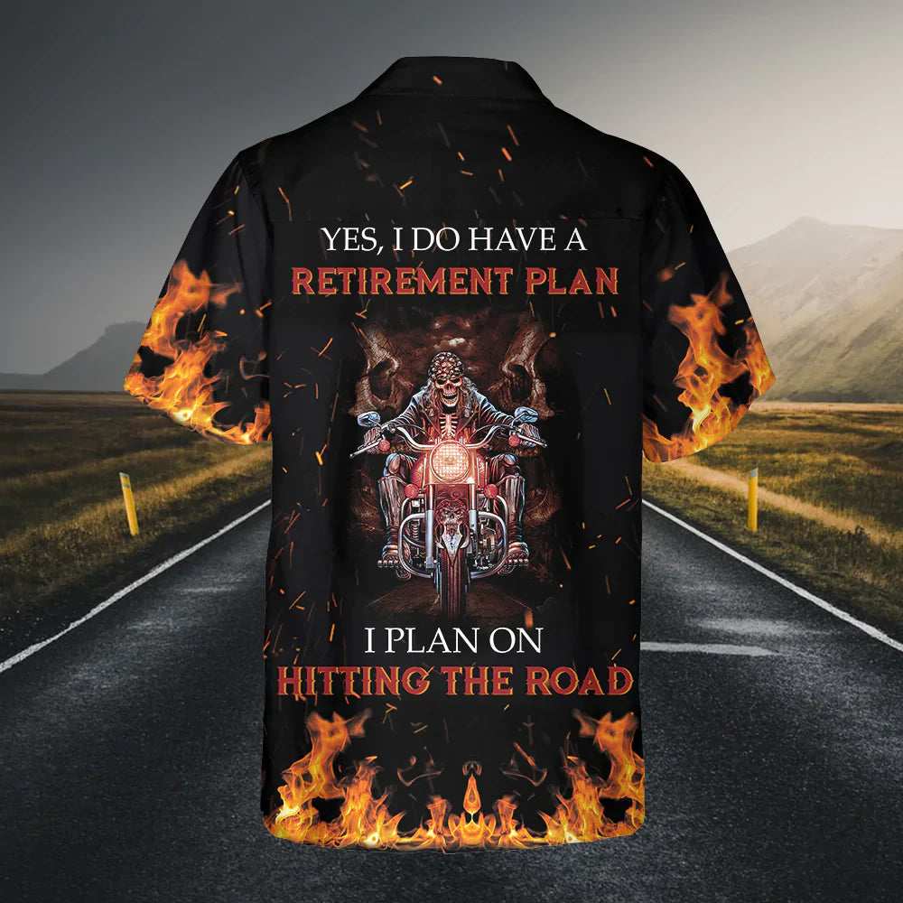 Biker Retirement Plan Hawaiian Shirt, Unique Motocycle Shirt, Best Gift For Bikers, Husband, Boyfriend