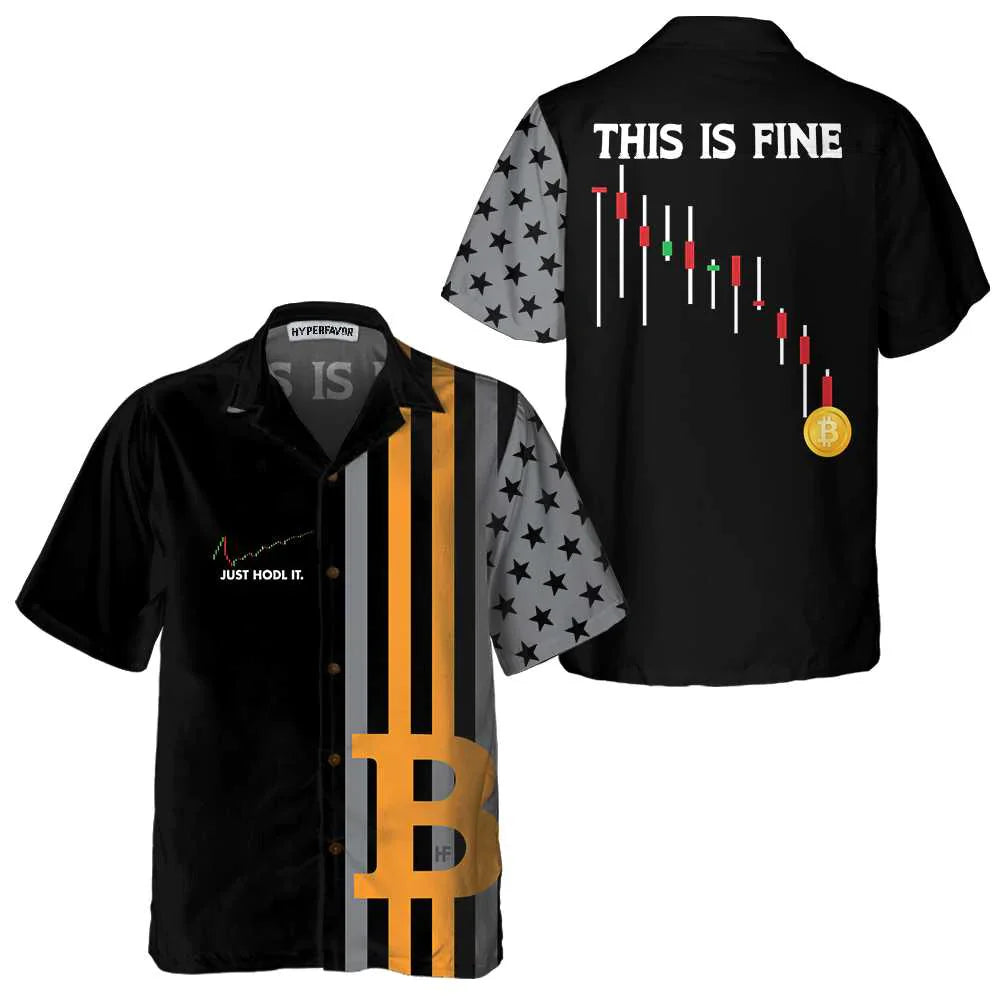 Bitcoin Just Hold It Hawaiian Shirt, Bitcoin Aloha Shirt For Men - Perfect Gift For Bitcoin Lovers, Family, Friends, Husband, Boyfriend
