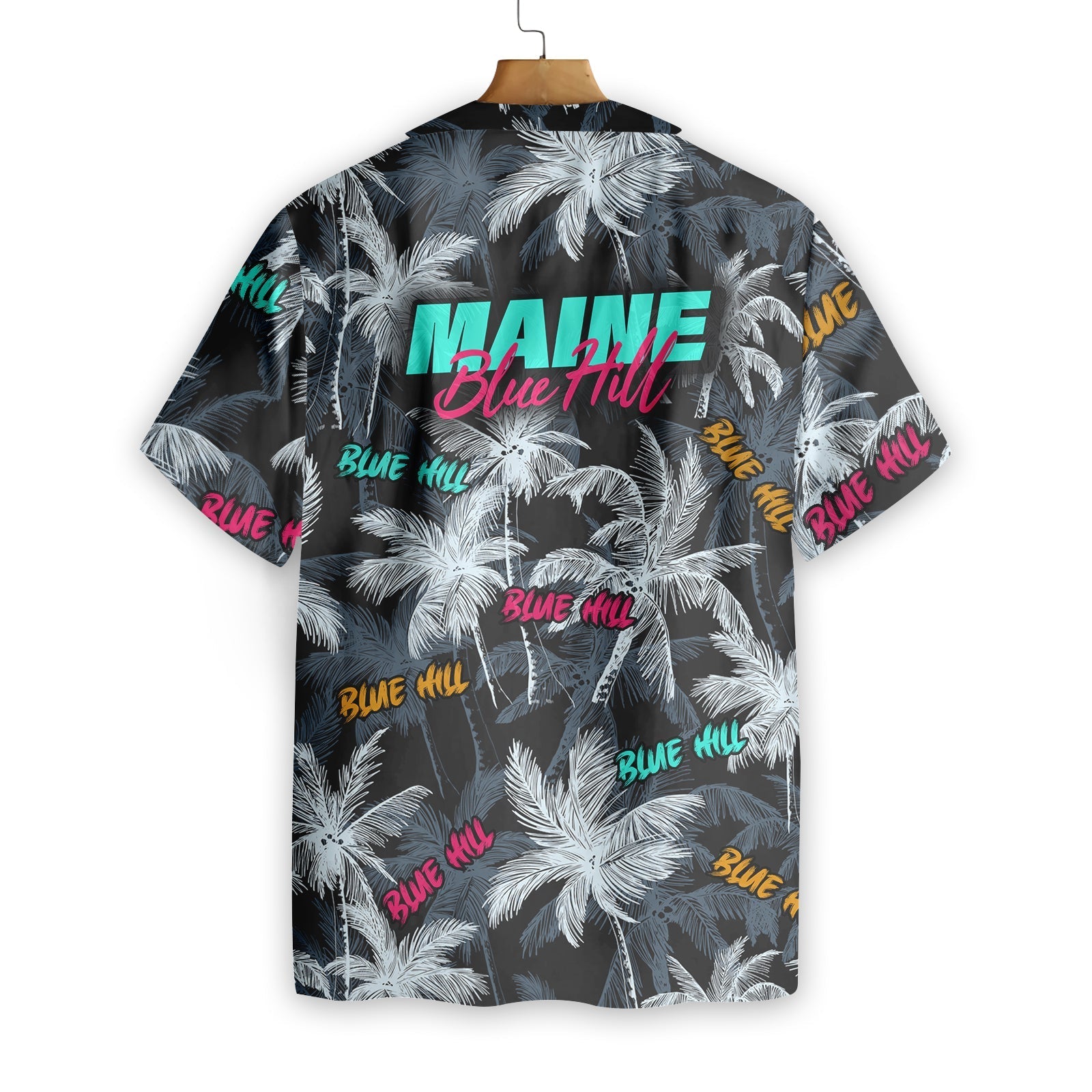 Blue Hill Beach Coconut Tree Seamless Hawaiian Shirt, Best Gift For lover, Friend, Family