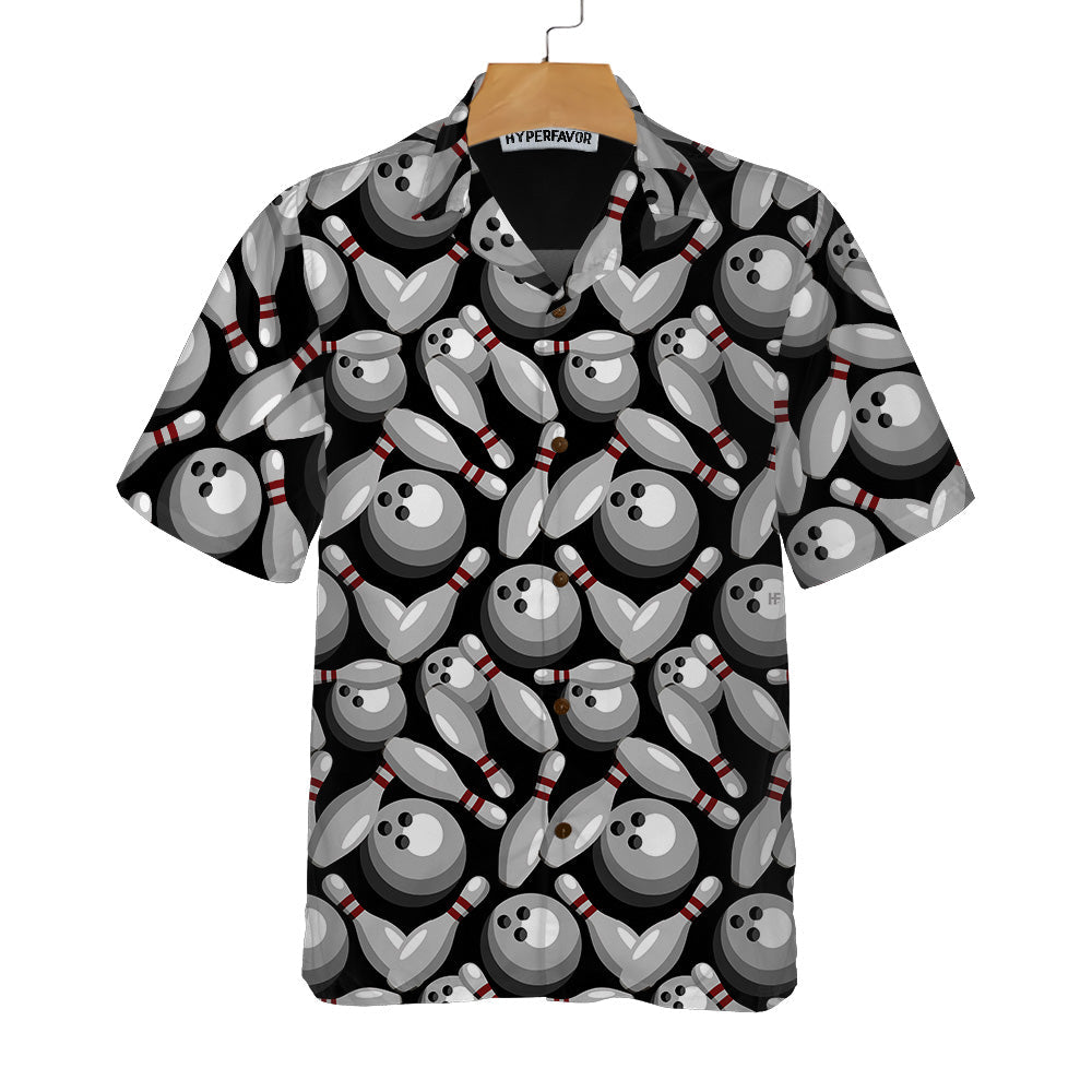Bowling Pins & Balls Hawaiian Shirt, Seamless Bowling Patterns Shirt, Best Gift For Bowling Lovers, Friend, Family
