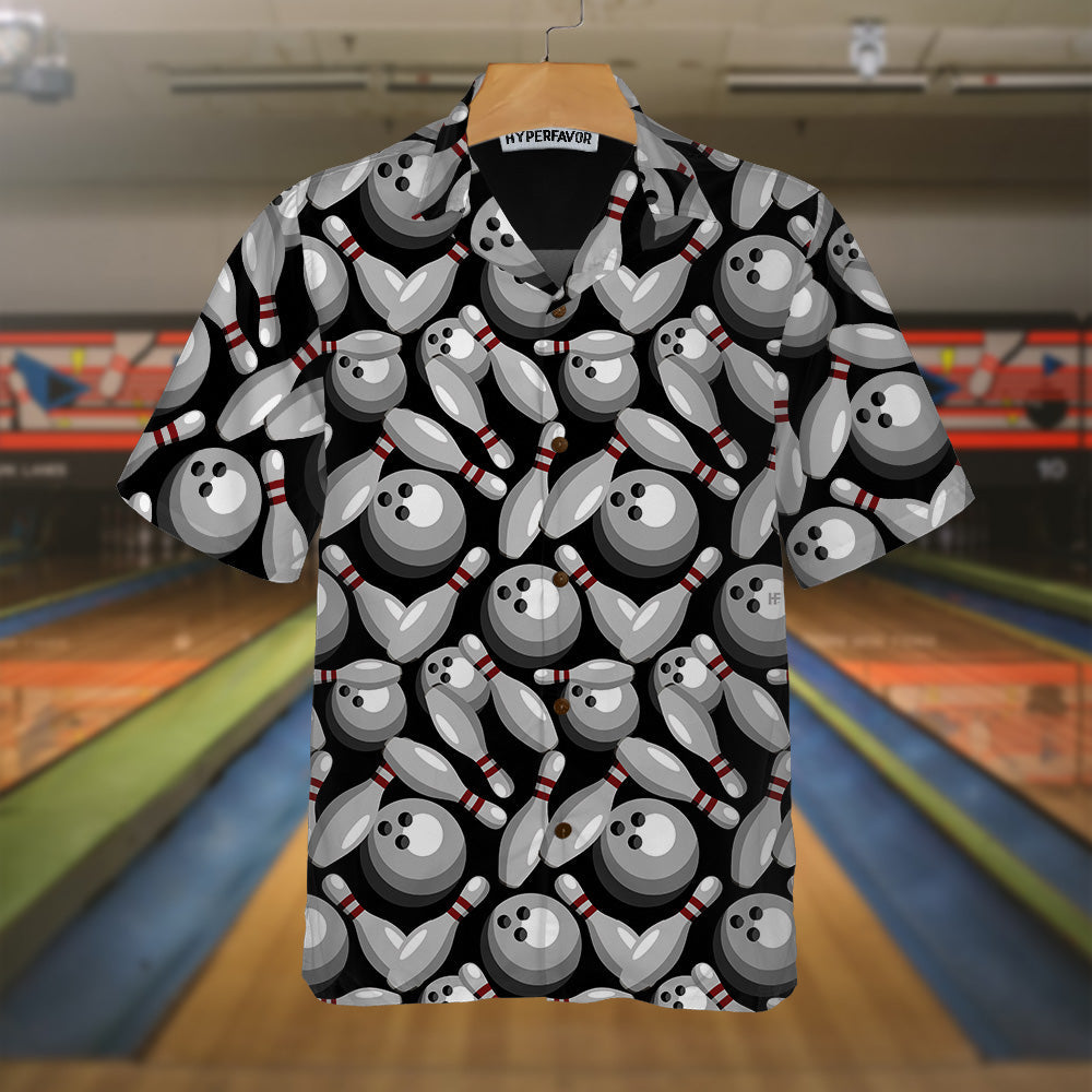 Bowling Pins & Balls Hawaiian Shirt, Seamless Bowling Patterns Shirt, Best Gift For Bowling Lovers, Friend, Family
