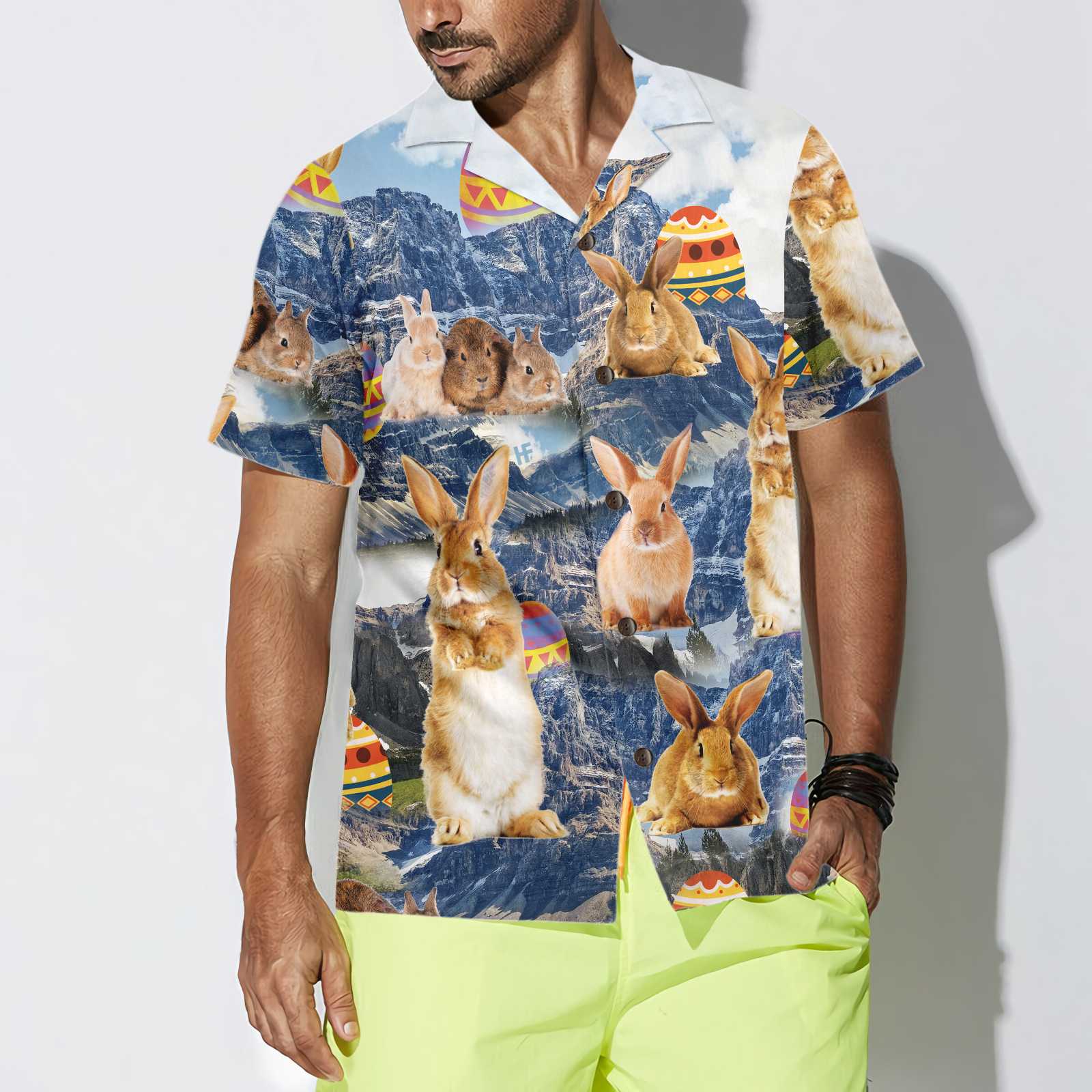 Bunny And Easter Egg Hawaiian Shirt, Easter Egg Hunt Shirt, Easter Bunny Hawaiian Shirt, Best Gift For Bunny Lover, Friend, Family