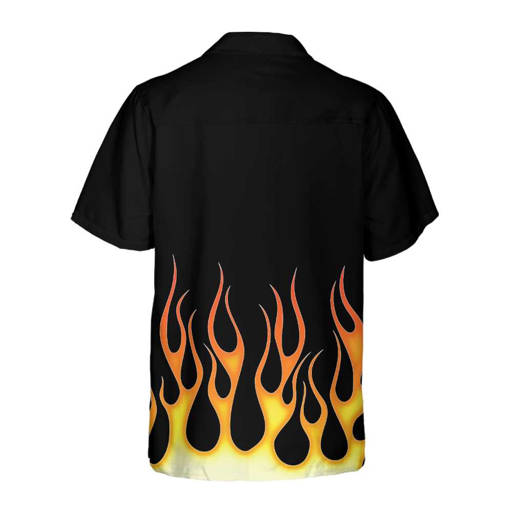 Burning Flame Hawaiian Shirt, Short Sleeve Flame Shirt For Men, Flame Print Shirt, Best Gift For Husband, Wife, Boyfriend, Girlfriend, Friend, Family