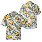 Bus Driver And Tropical Pattern Hawaiian Shirt, Tropical Bus Driver Shirt For Men, Bus Driver Gift Idea, Best Gift For Husband, Wife, Boyfriend, Girlfriend, Friend, Family