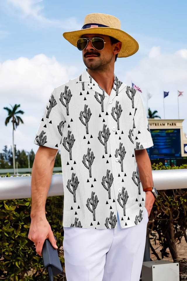 Cactus Seamless Pattern Hawaiian Shirt, Best Gift For Friend, Family