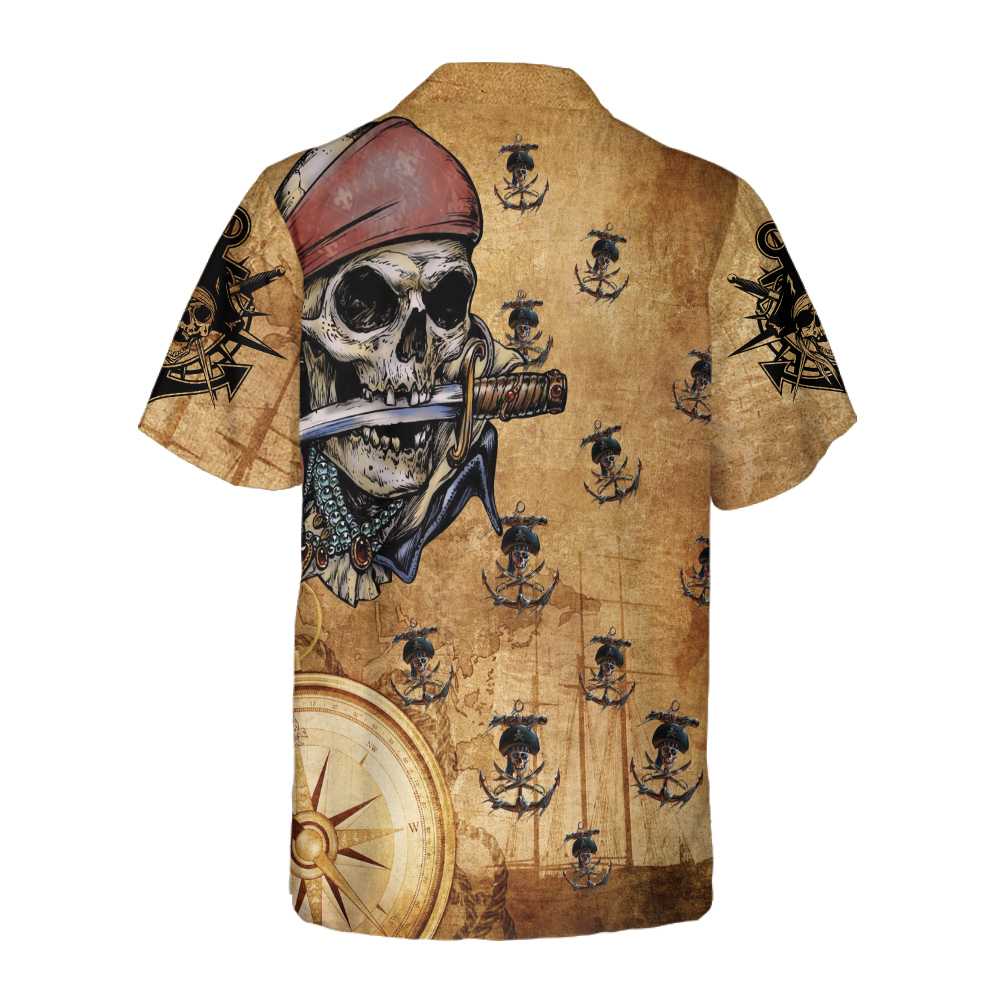 Captain Pirate Hawaiian Shirt, Cool Pirate Shirt For Adults, Pirate Pattern Shirt For Men, Best Gift For Husband, Wife, Boyfriend, Girlfriend, Friend, Family
