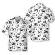 Cartoon Cow Hawaiian Shirt, Funny Cow Print Button Up Shirt For Men & Women, Best Gift For Cartoon Lover, Friend, Family