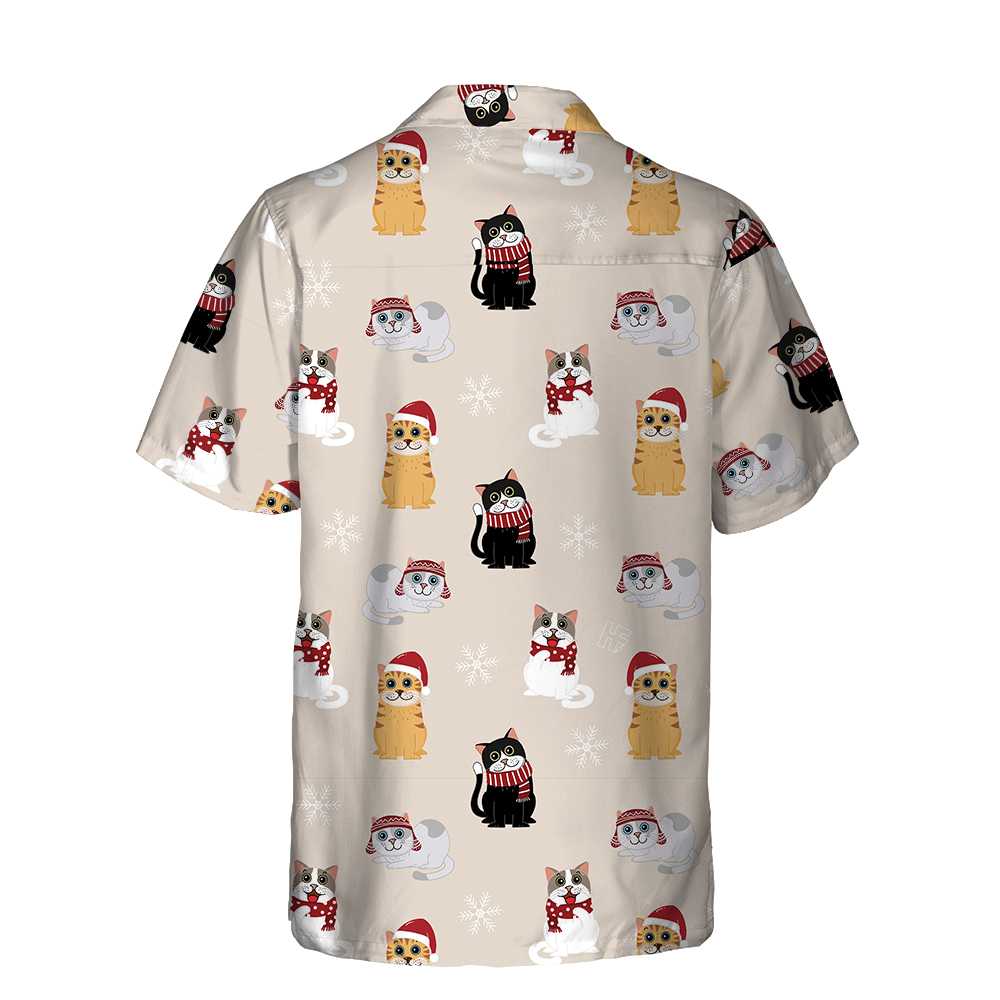Cat Wearing Santa Claus Hat Hawaiian Shirt, Christmas Cat Shirt, Best Christmas Gift, Best Gift For Cat Lover, Friend, Family