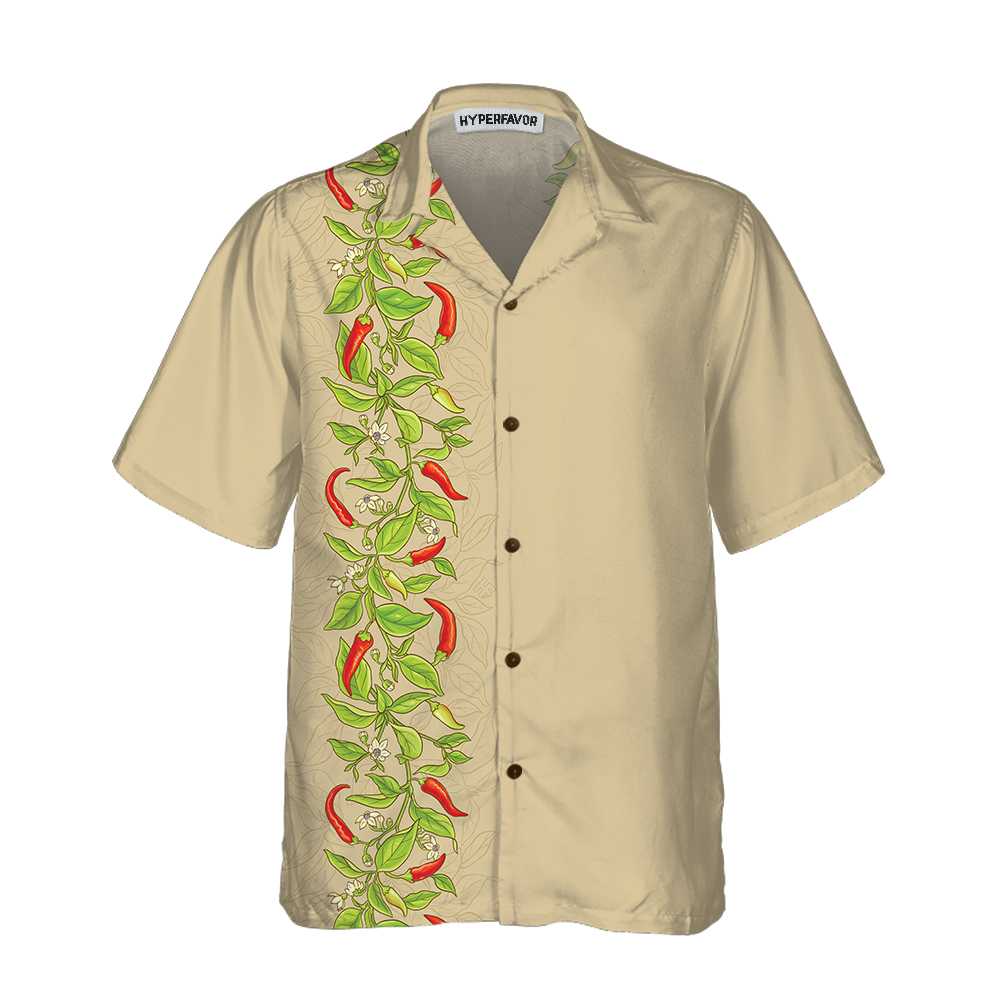Cayenne Pepper Branches Hawaiian Shirt, Funny Red Pepper Shirt For Men, Red Hot Chilli Shirt, Best Gift For Husband, Wife, Boyfriend, Girlfriend, Friend, Family
