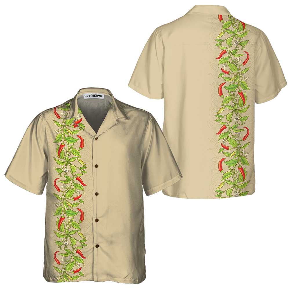 Cayenne Pepper Branches Hawaiian Shirt, Funny Red Pepper Shirt For Men, Red Hot Chilli Shirt, Best Gift For Husband, Wife, Boyfriend, Girlfriend, Friend, Family