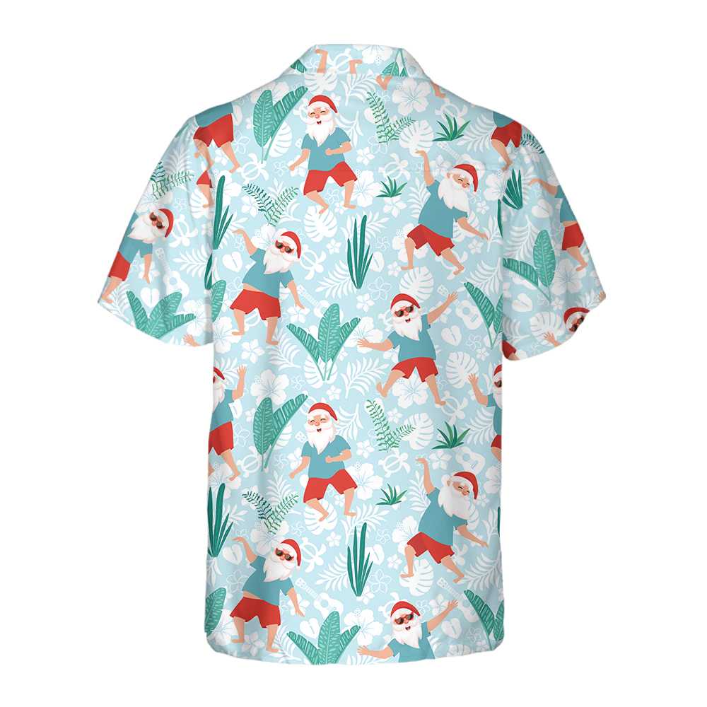 Cheerful Dancing Santa Christmas Hawaiian Shirt, Funny Christmas Santa Shirt, Gift For Christmas, Best Gift For lover, Friend, Family