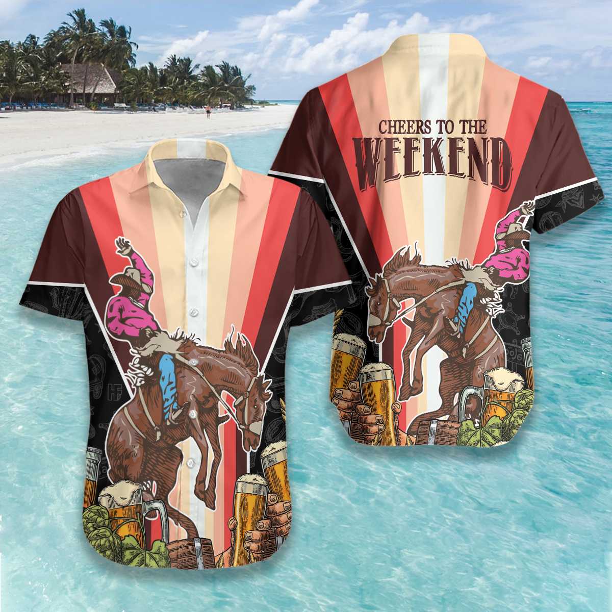 Cheers to the Weekend Rodeo Hawaiian Shirt, Best Gift For lover, Friend, Family