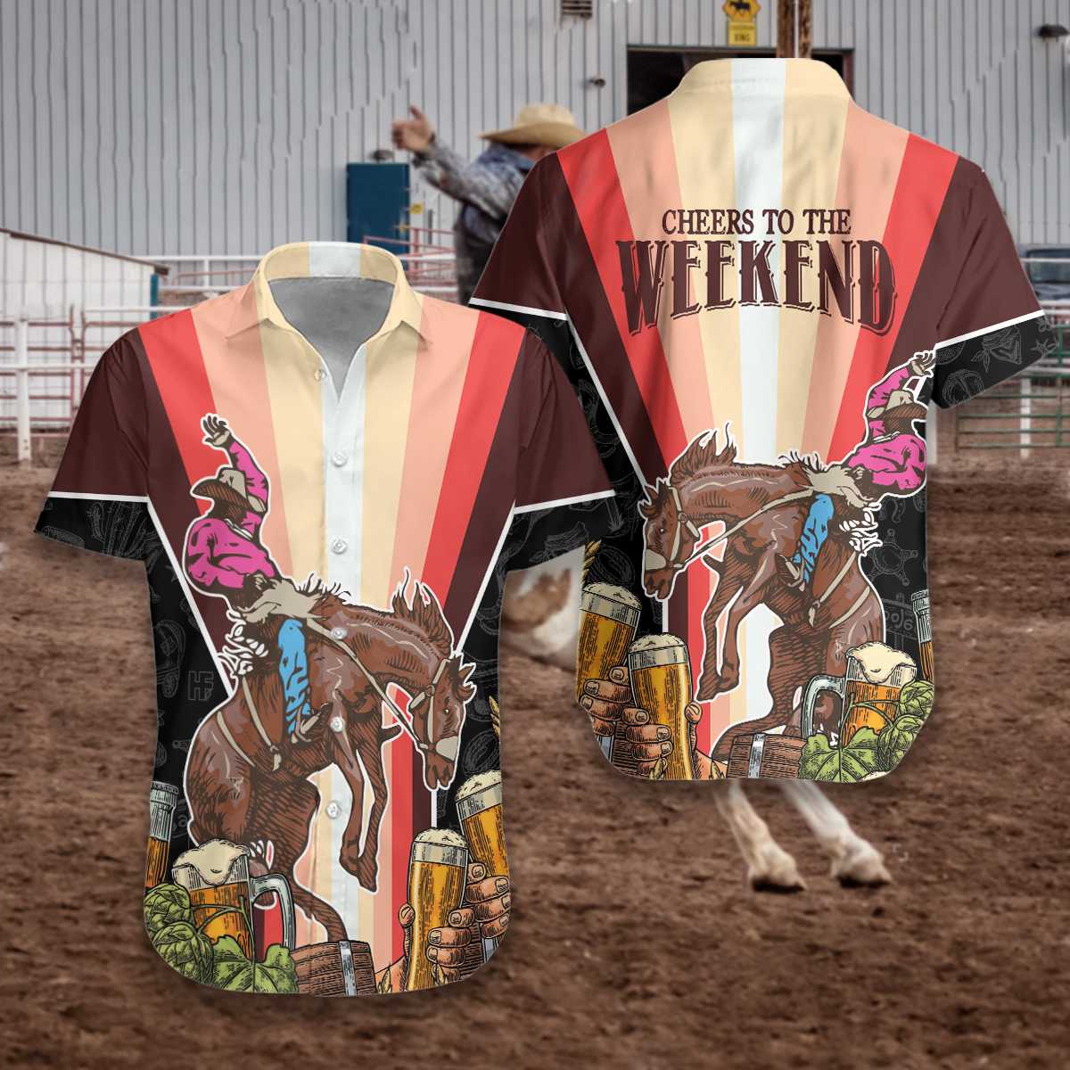 Cheers to the Weekend Rodeo Hawaiian Shirt, Best Gift For lover, Friend, Family