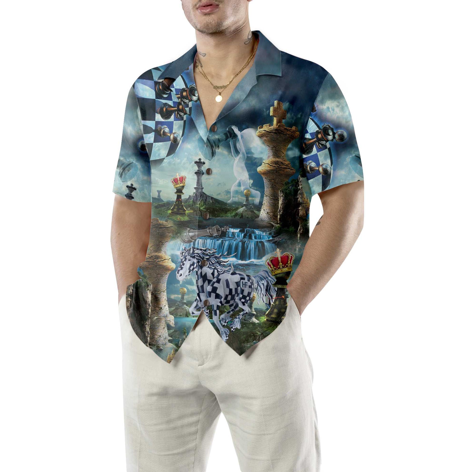 Chess Character Hawaiian Shirt, Unique Chess Shirt For Men & Women, Gift For Chess Player, Friend, Family