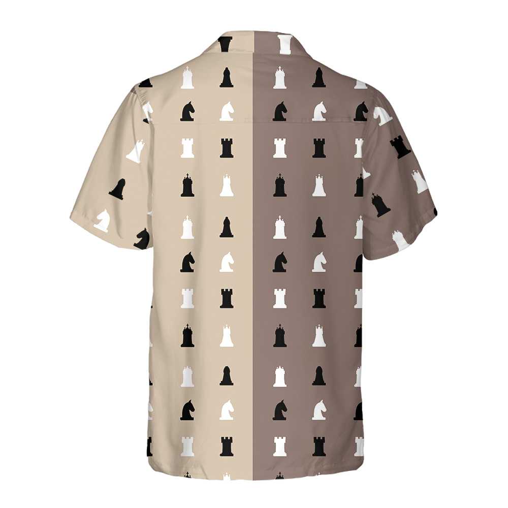 Chess Pattern Patchwork Hawaiian Shirt, Gift For Chess Player, Friend, Family